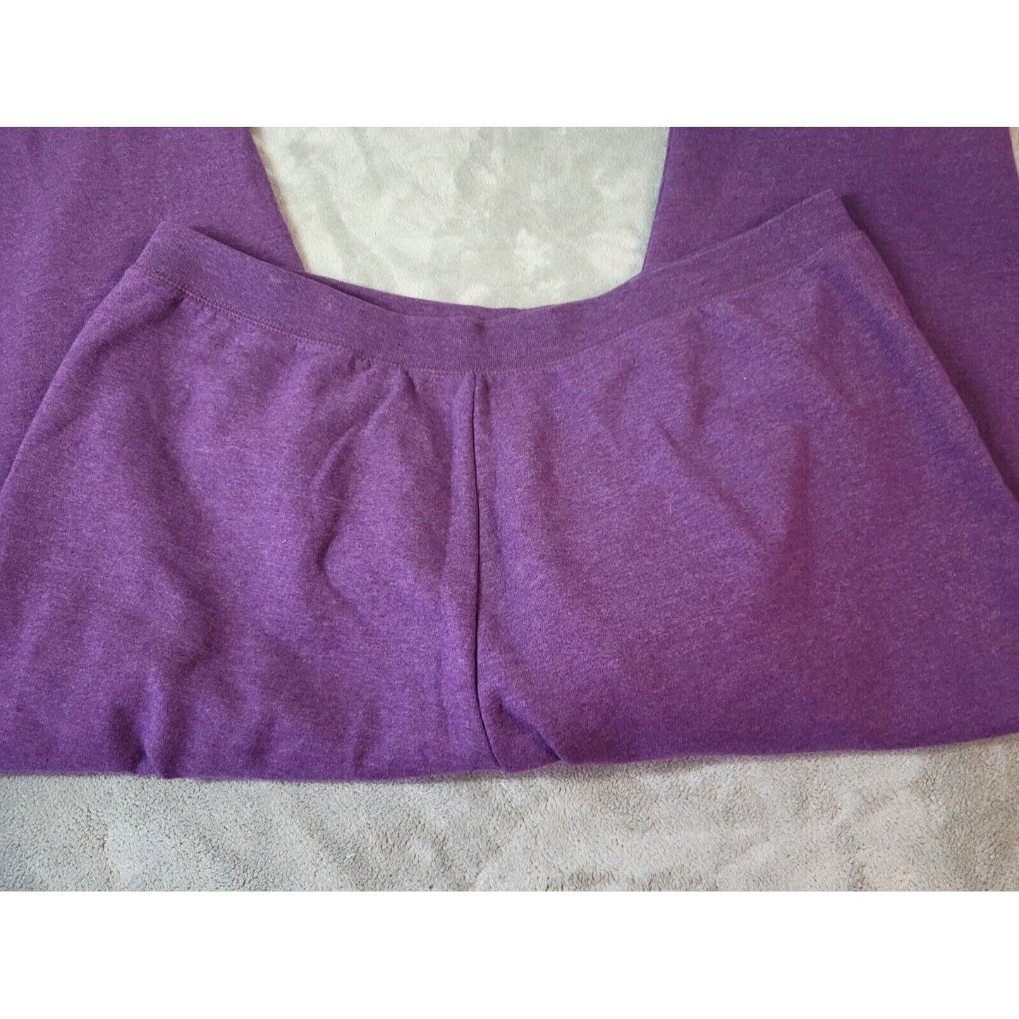 Just My Size Womens Pants 5X Pull On Jogger Sweat Purple Stretchy Cotton Blend