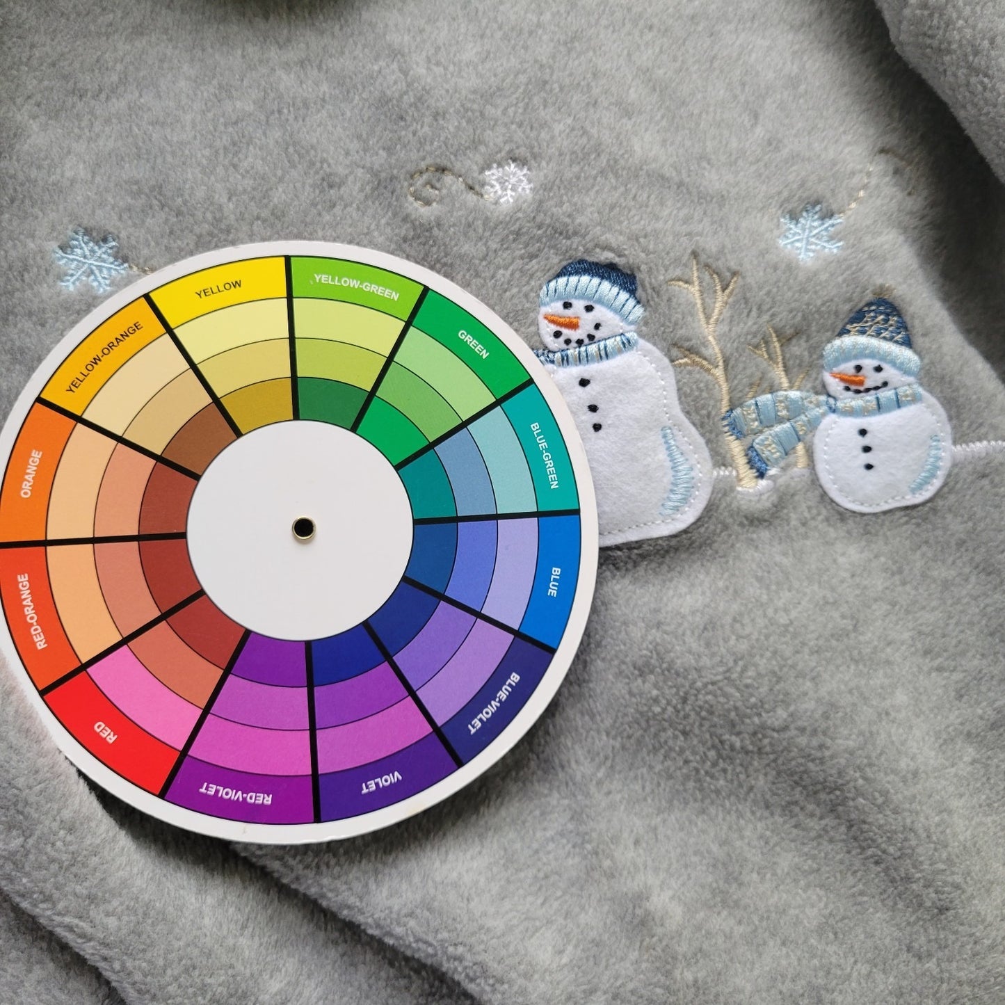 Croft Barrow Womens Sweatshirt XL Gray Fleece Snowman Soft Embroidered Winter