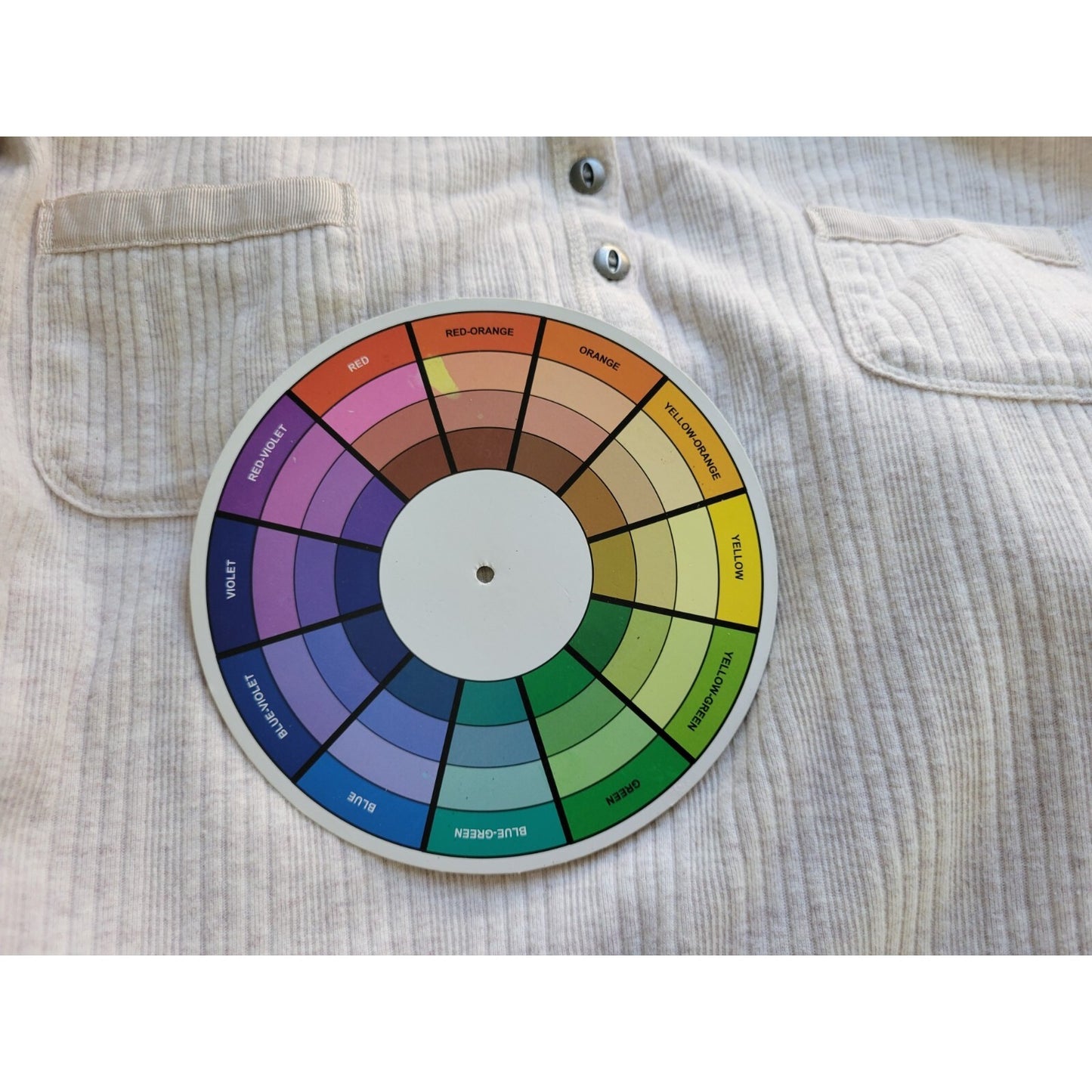 Chaps Womens Top 2X Plus Knit Long Sleeve Pockets Beige Cotton Quarter Button