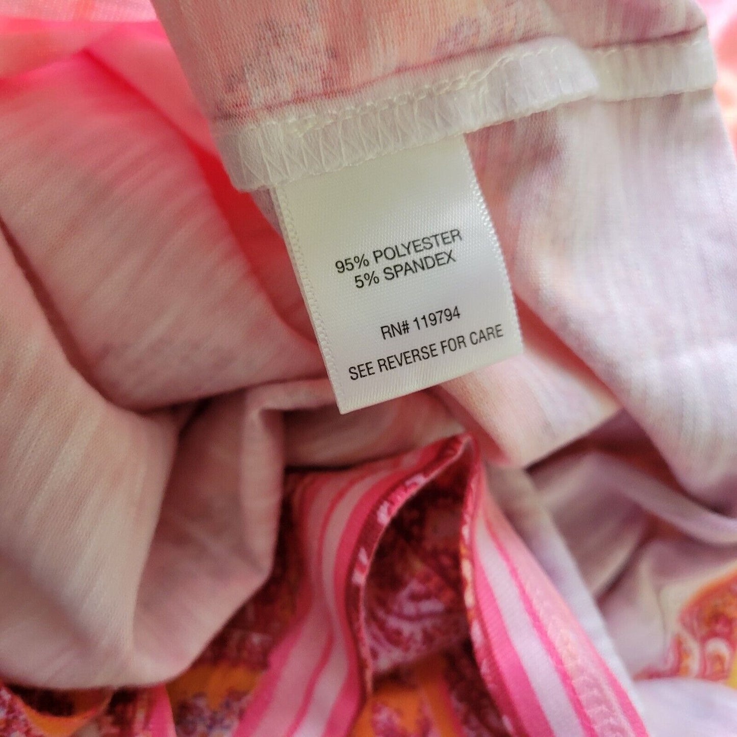 Live Let Live Womens Top Extra Large Tee Cap Sleeve Pink Watercolor Studded