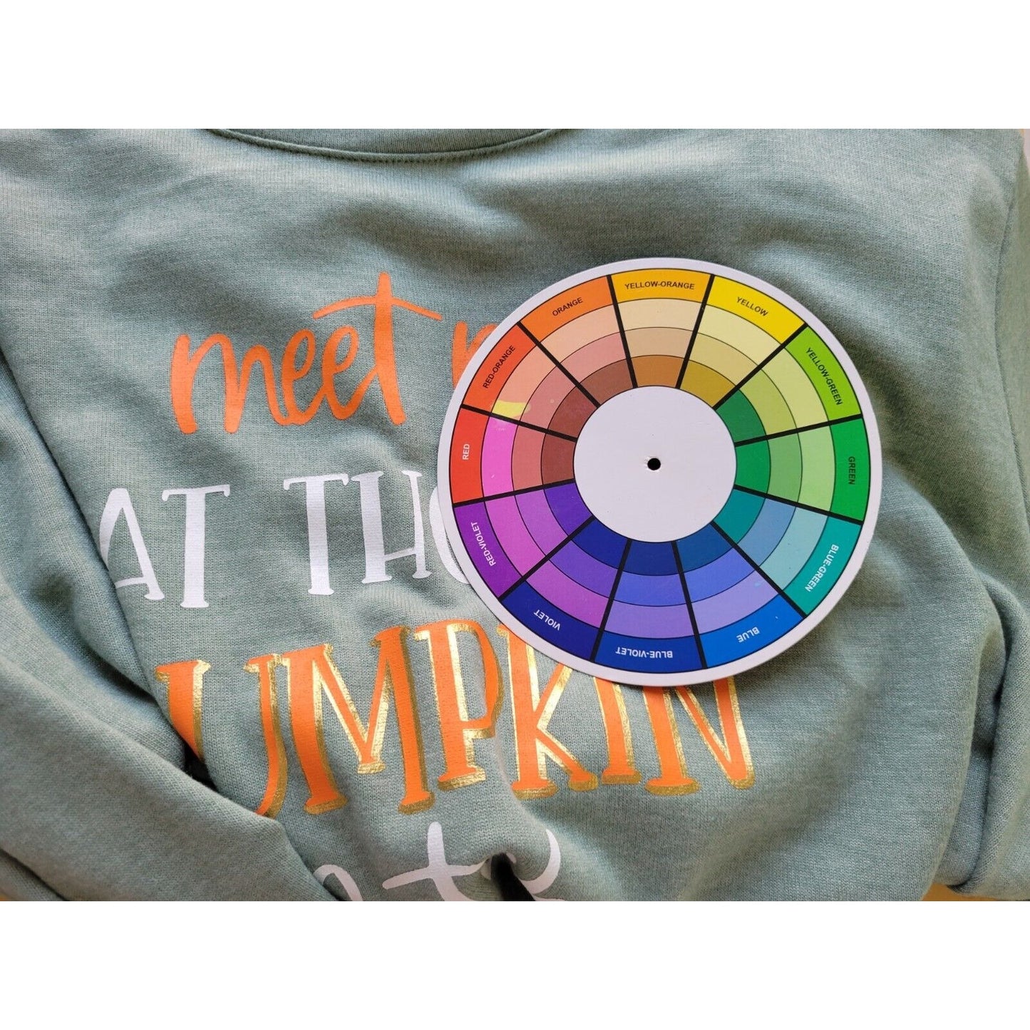 Halloween Positive Tees Womens Sweatshirt XXL 20 Pumpkin Patch Autumn Fall Green