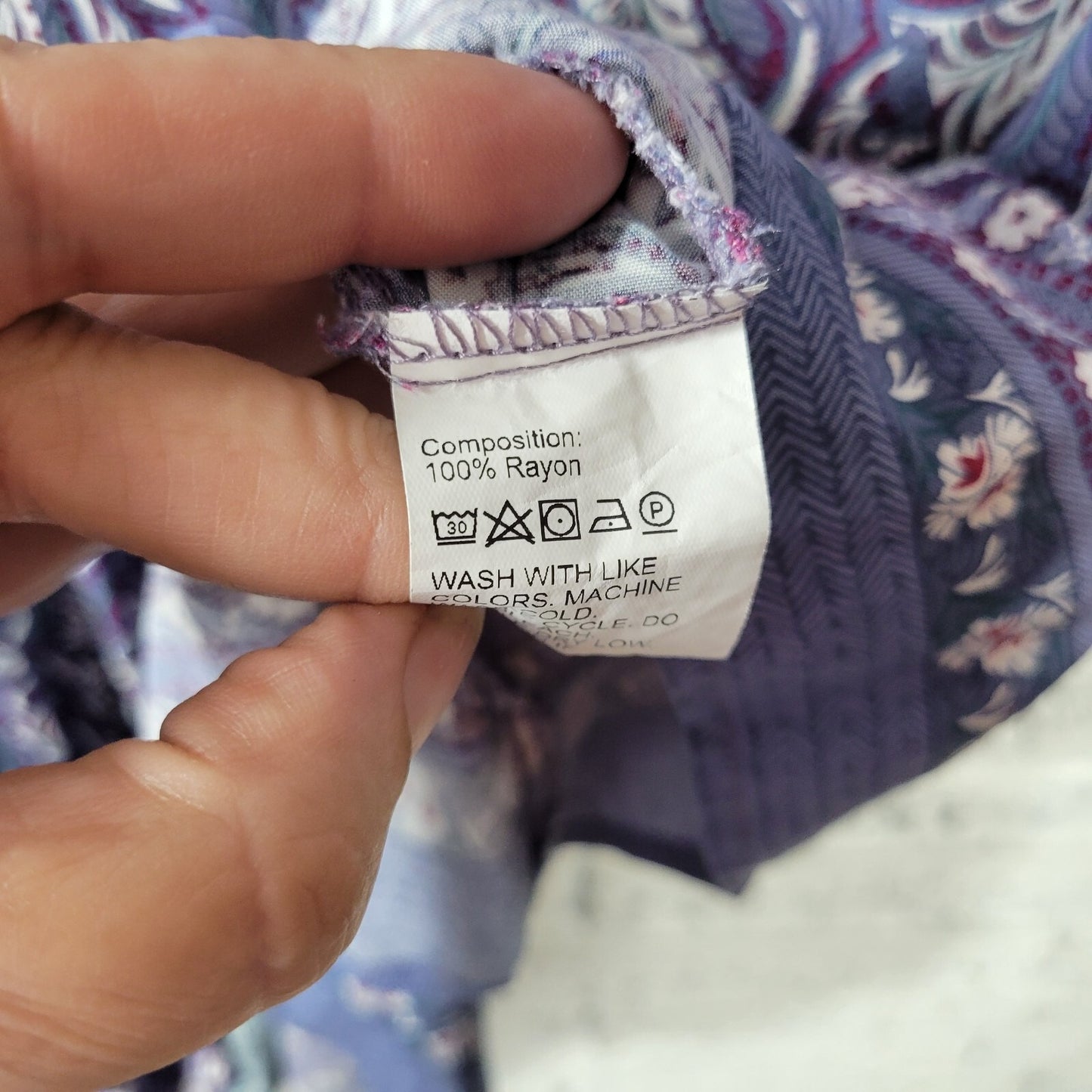 Shein Curve Womens Top 4XL Plus Short Sleeve Blue Paisley Casual Lightweight