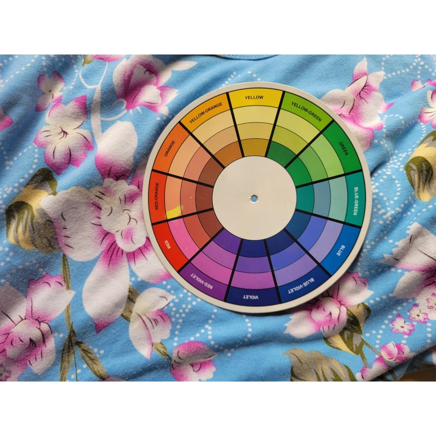 Bishuige Women Top 3XL Plus Tee Tunic Short Sleeve Blue Floral Casual Shark Bite