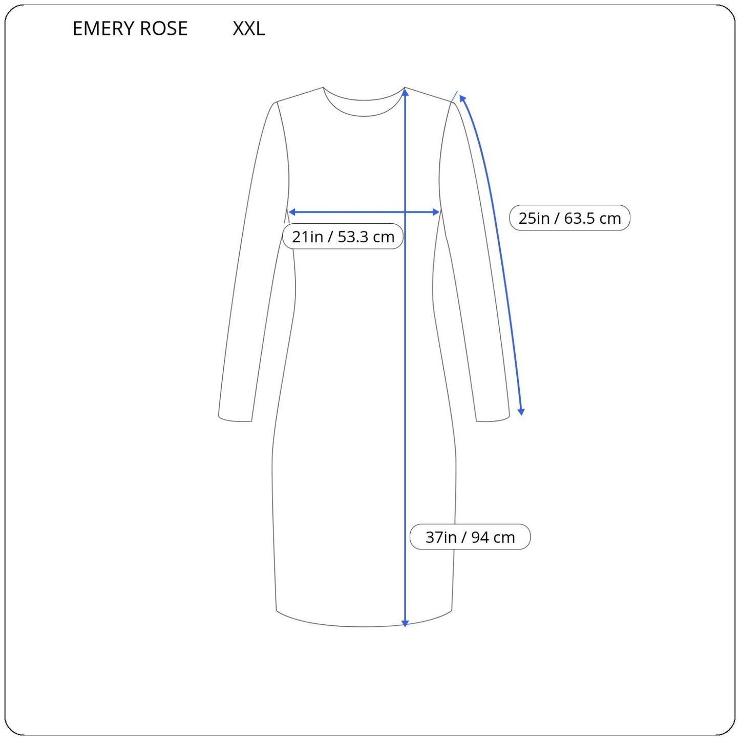 Emery Rose Womens Dress XXL Plus Mini Asymmetric Blue Watercolor Poly Blend