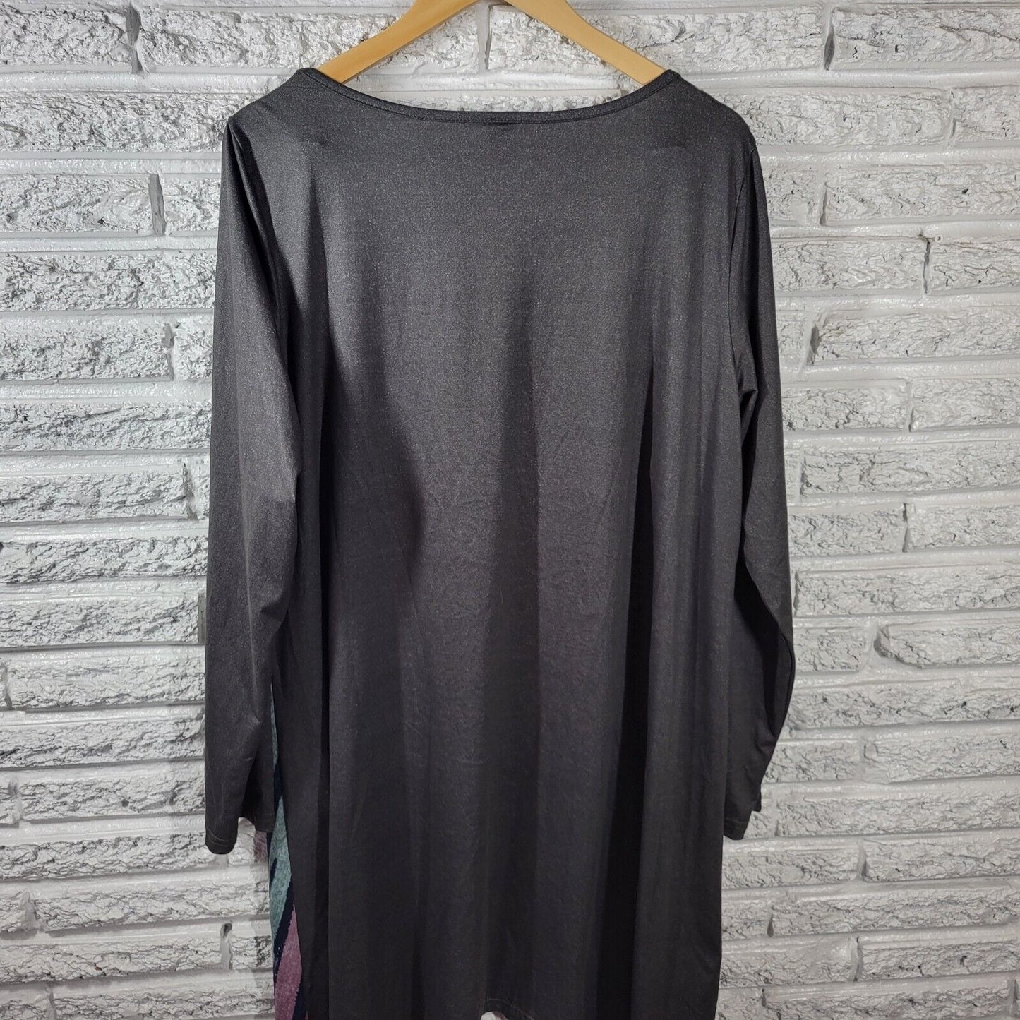 Emery Rose Womens Dress XXL Plus Mini Asymmetric Blue Watercolor Poly Blend