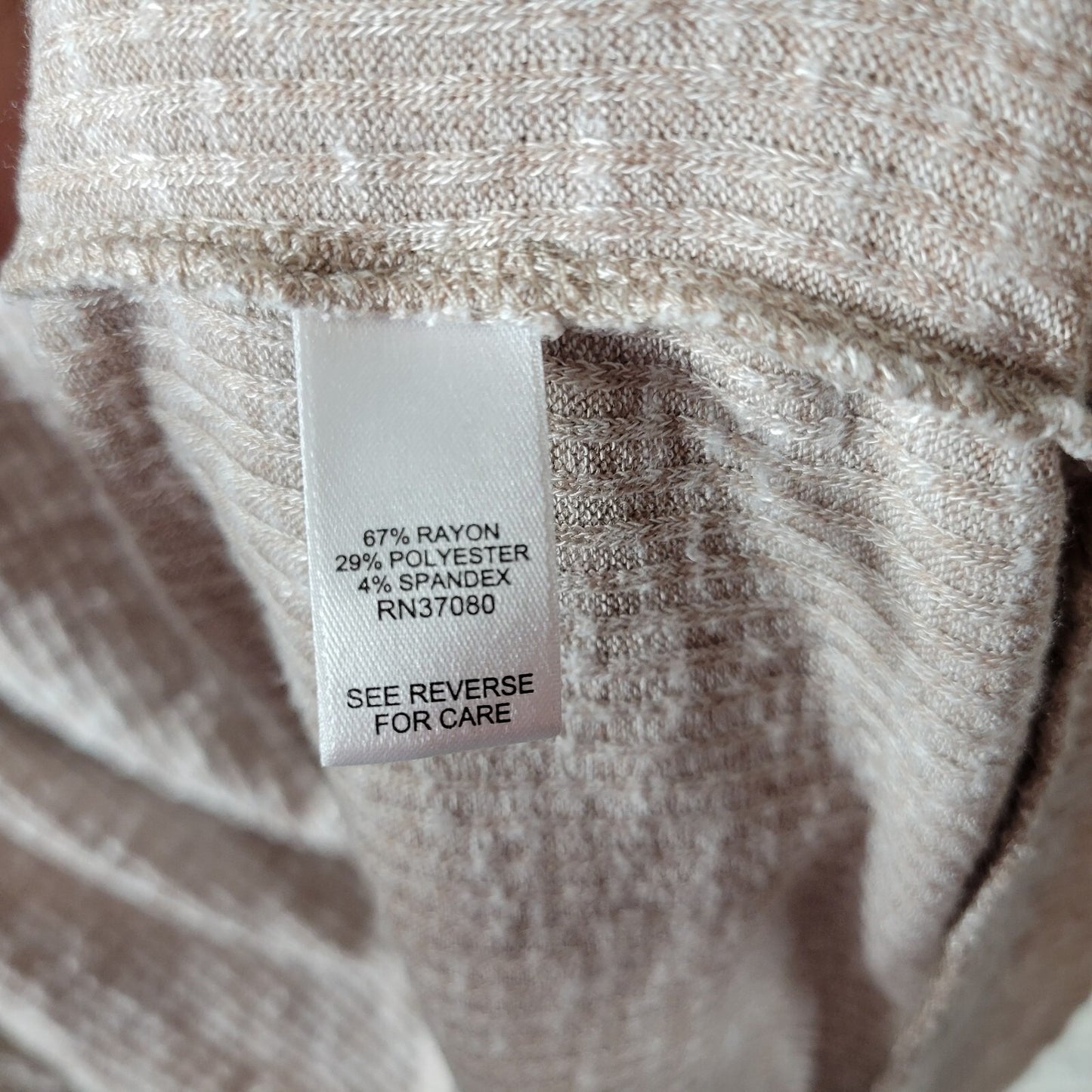 Cato Est 1946 Womens Sweater 22W 24W Lattice Sleeve Beige Lightweight Comfy