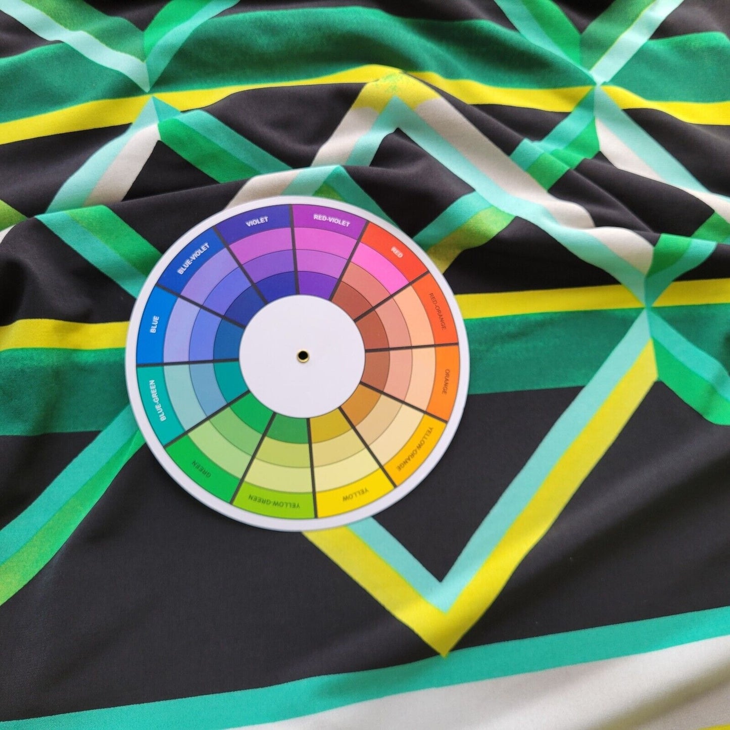 Style Co Womens Top PXL Petite Tunic Green Geometric Poly Blend Office Casual