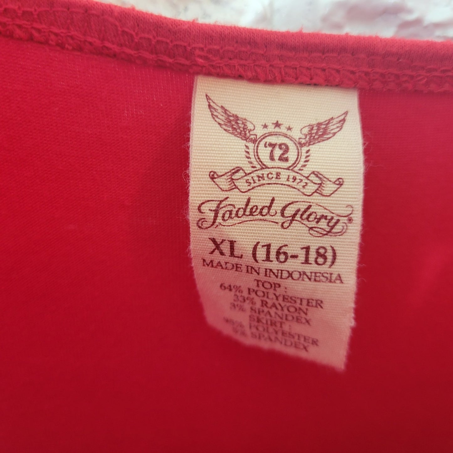 Faded Glory Womens Dress XL 16 18 Mini Sheath Red Orange Stripe Sleeveless