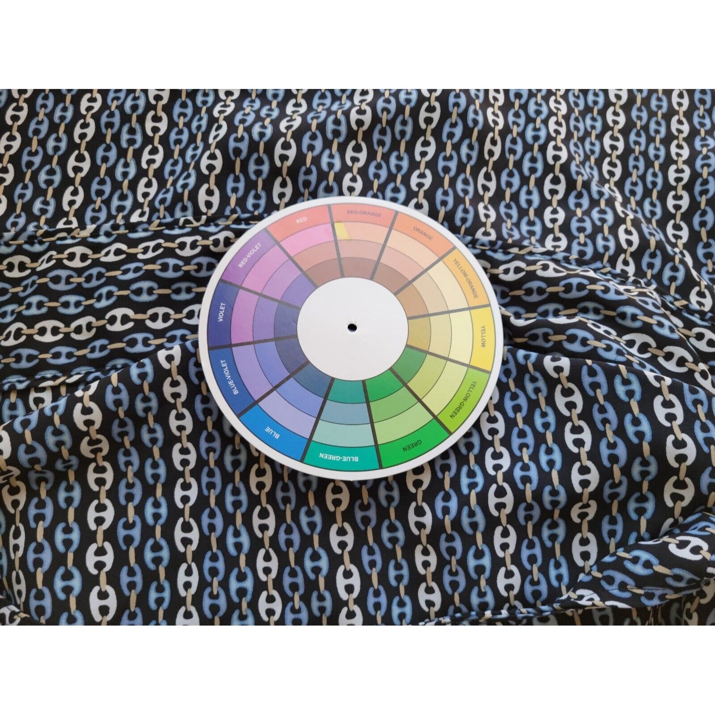 Covington Women Top 18W Plus Zip Up Short Sleeve Blue Geometric Polyester Sash