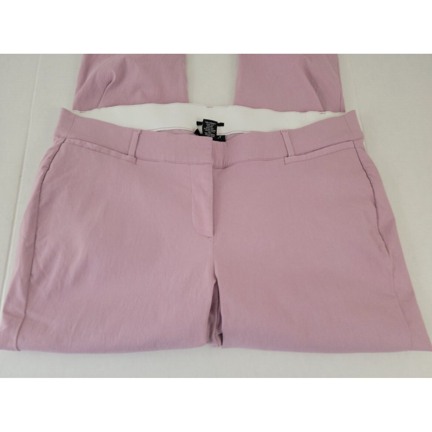 Lane Bryant Womens Pants 18 Allie Crop Lavender Purple Pearl Hem Career Casual