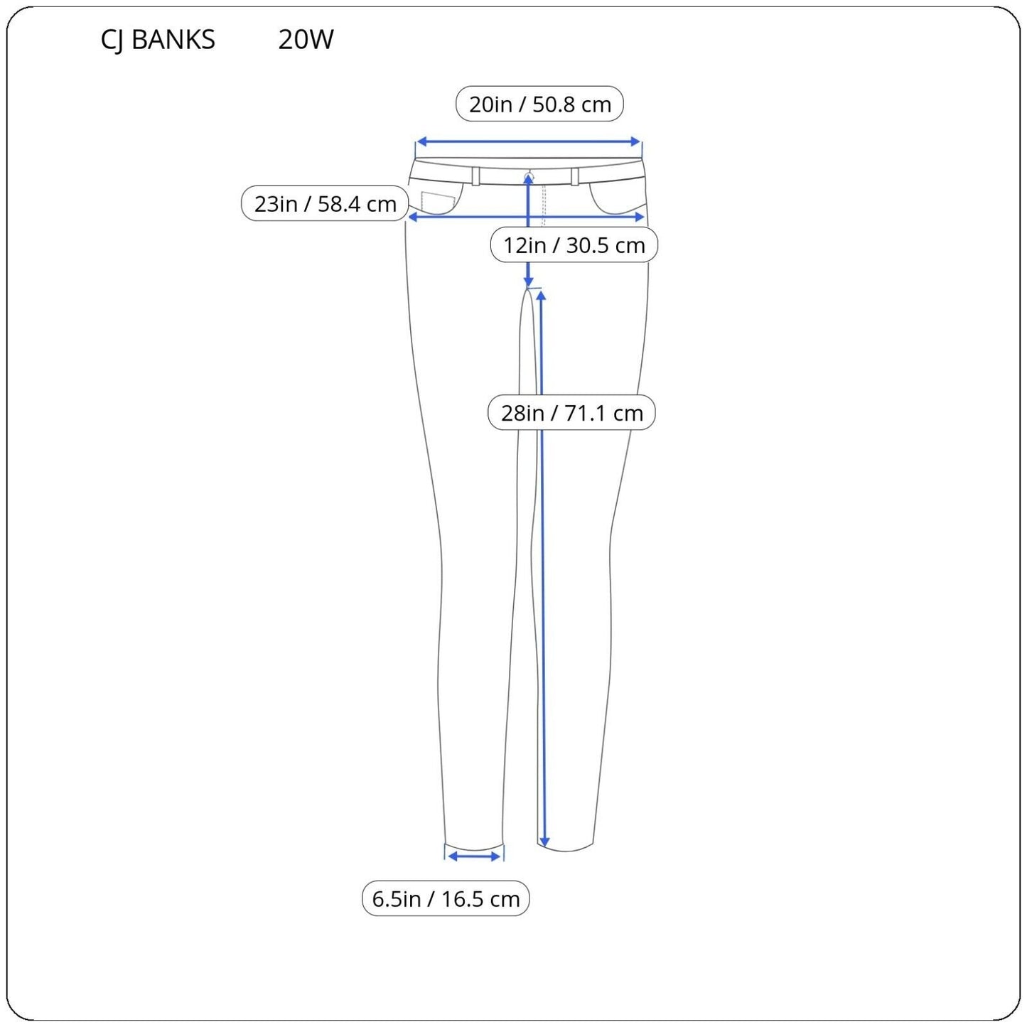 CJ Banks Signature Slimming Womens Jeans 20W Plus Pink Denim Straight Leg Comfy