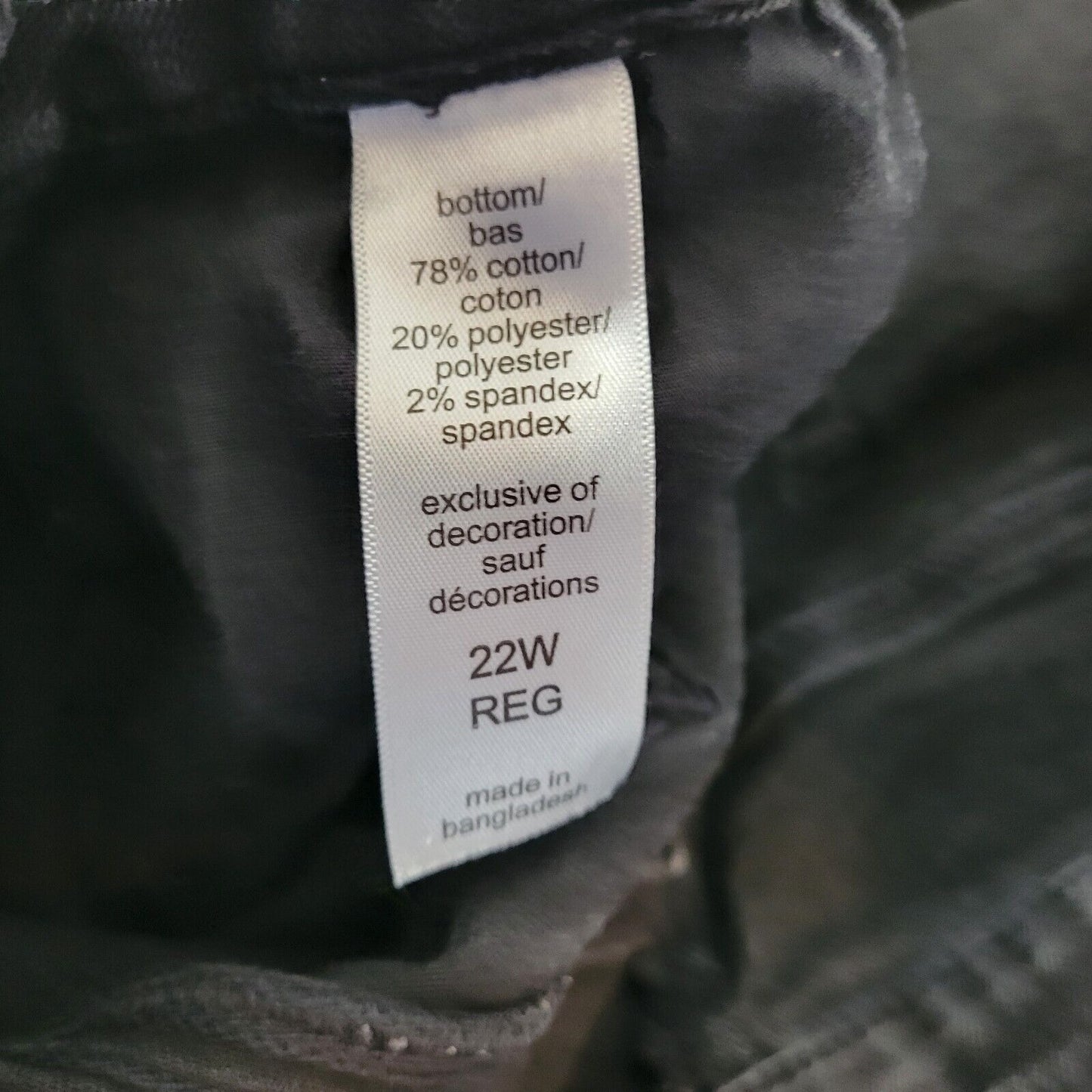 Maurices Women Jeans 22W Plus Cropped Black Denim Distressed Raw Hem Zip Fly