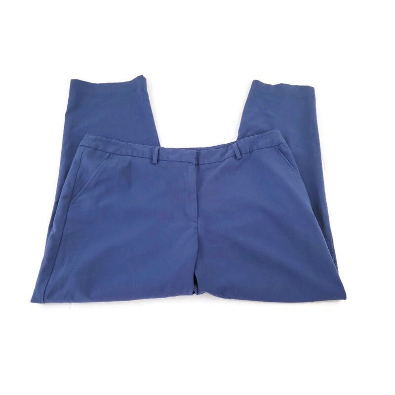 George Womens Pants 18 Plus Straight Leg Blue Short Inseam Polyester Blend