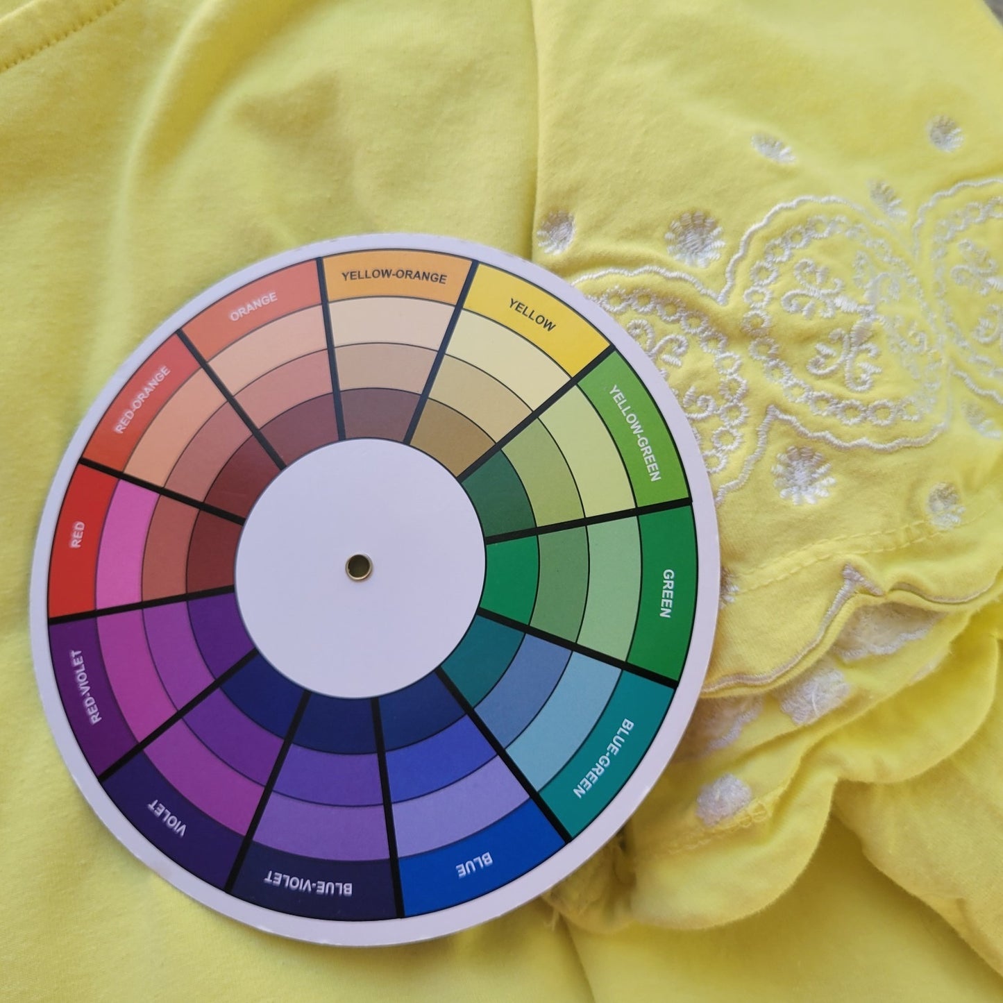 Jessica London Womens Top 26 28 Plus Tee Yellow Embroidered Cotton Blend Comfy