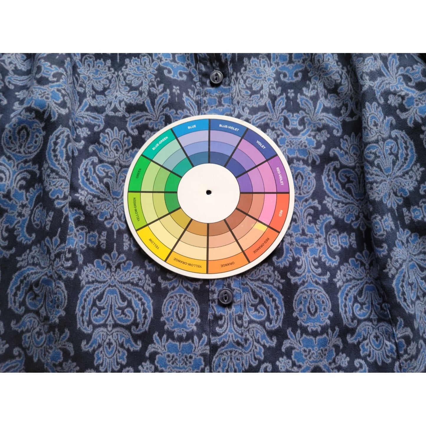 Catherines Womens Shirt 0X Plus Long Sleeve Button Up Mosaic Collar Polyester