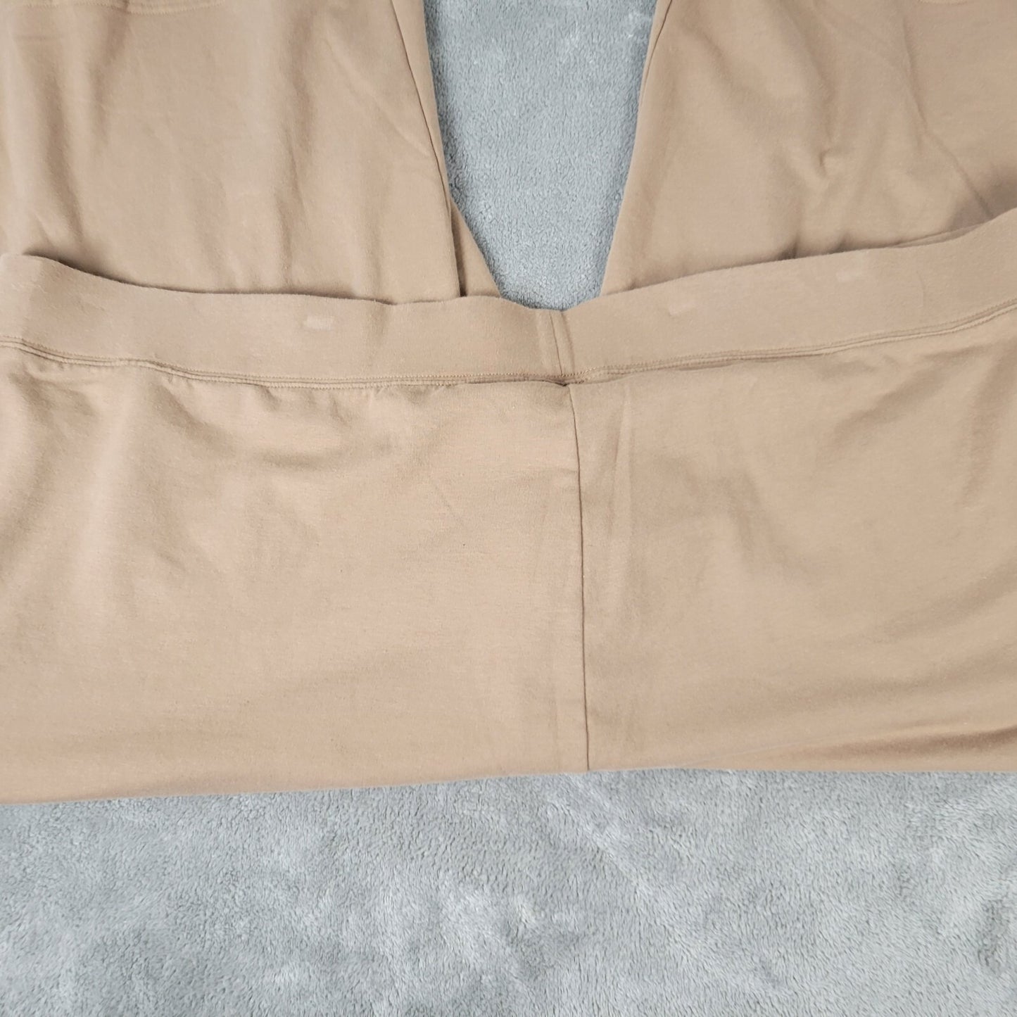 Denim Co Active QVC Womens Pants 3X Plus Capri Beige Pull On Comfort Pockets