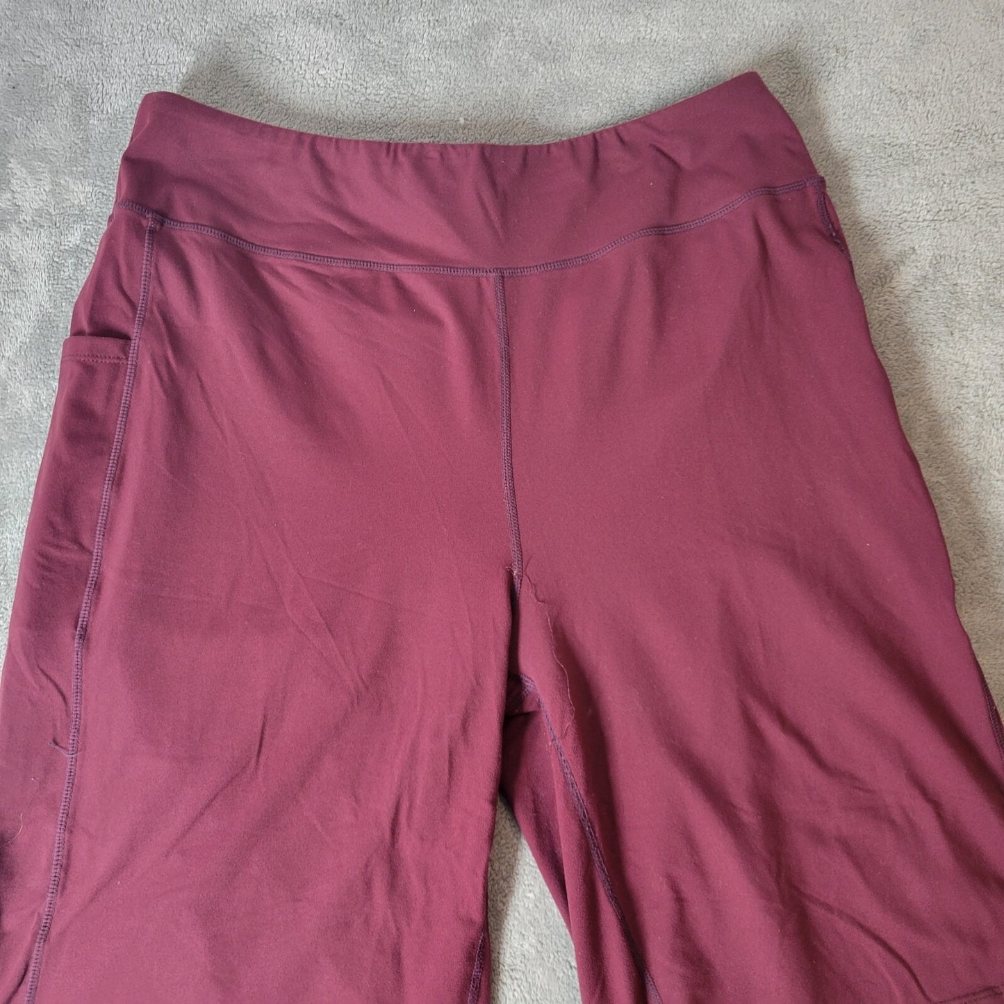 Baleaf Womens Shorts 2XL Plus Leggings Burgundy Activewear Comfy Pockets Workout