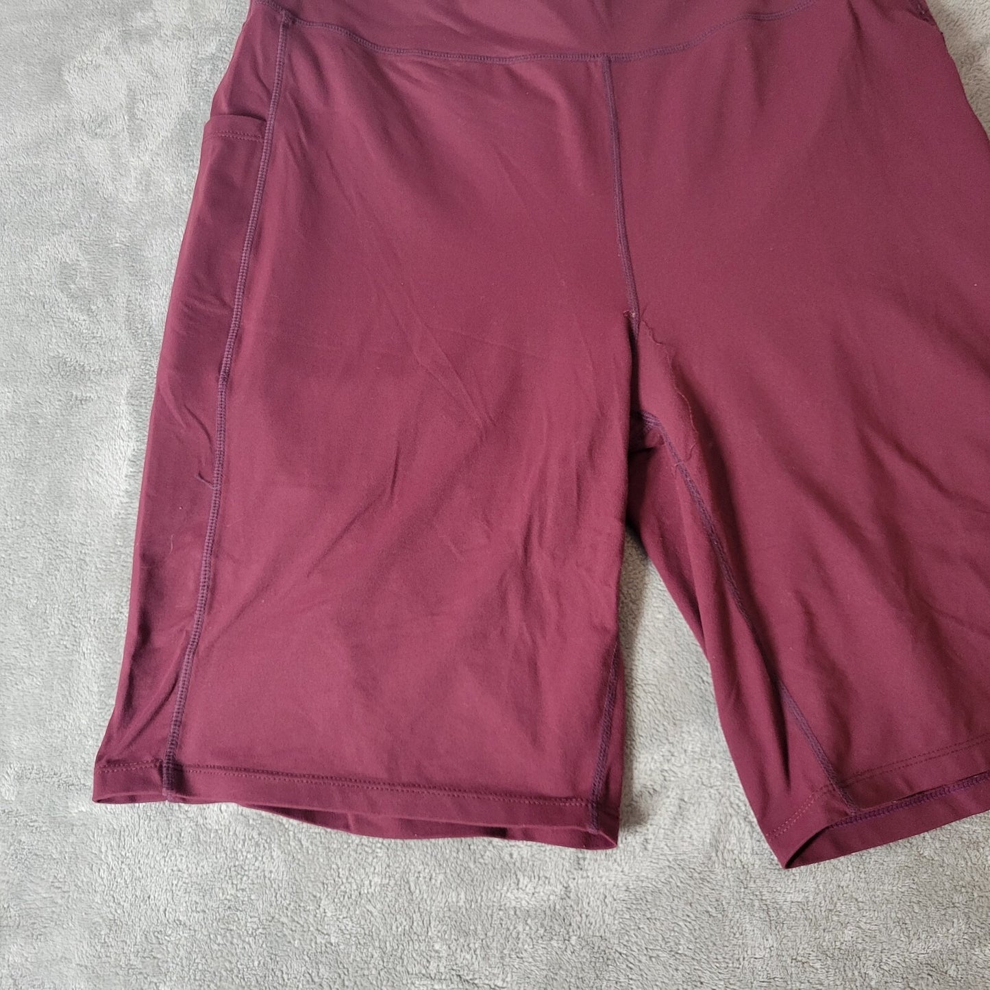 Baleaf Womens Shorts 2XL Plus Leggings Burgundy Activewear Comfy Pockets Workout