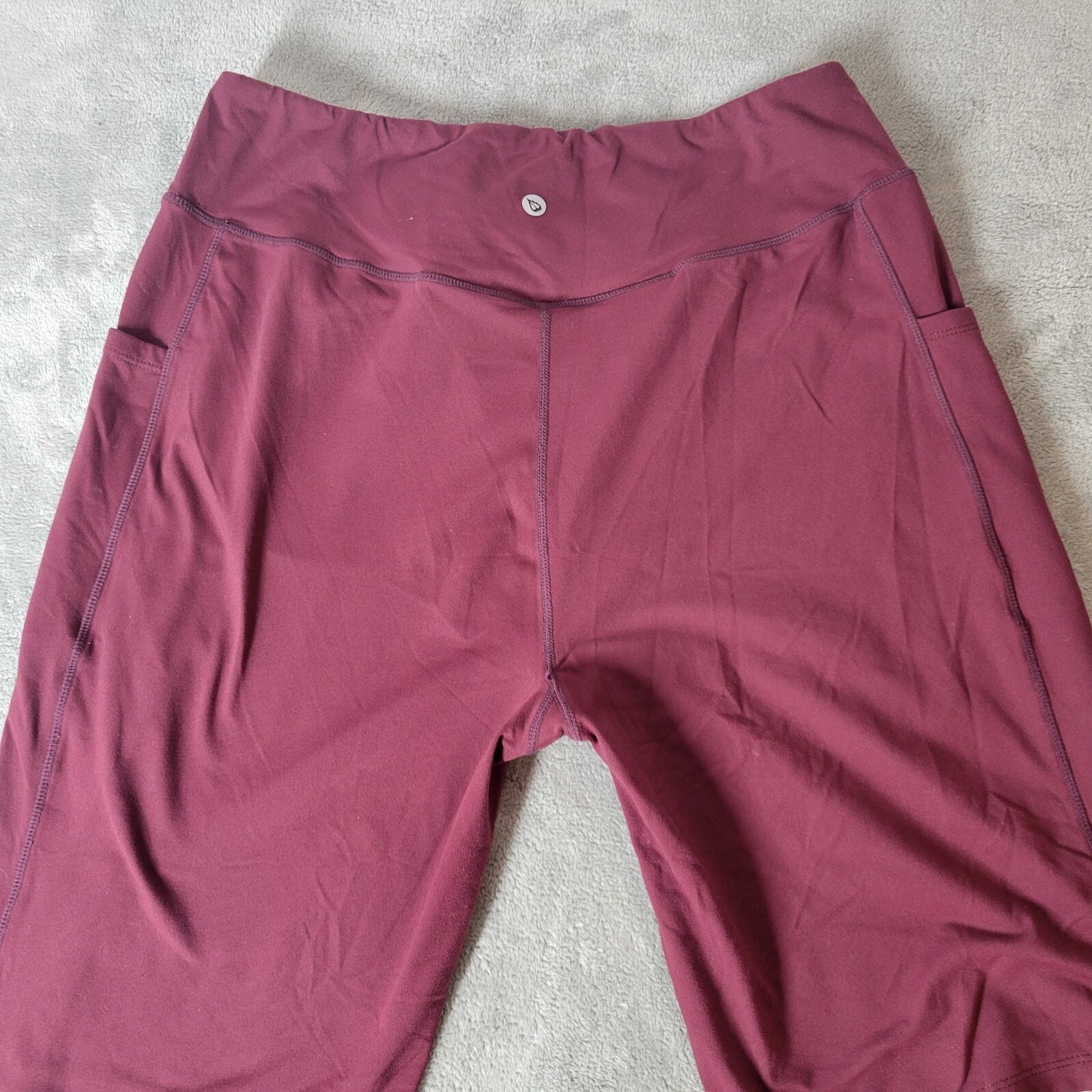 Baleaf Womens Shorts 2XL Plus Leggings Burgundy Activewear Comfy Pockets Workout
