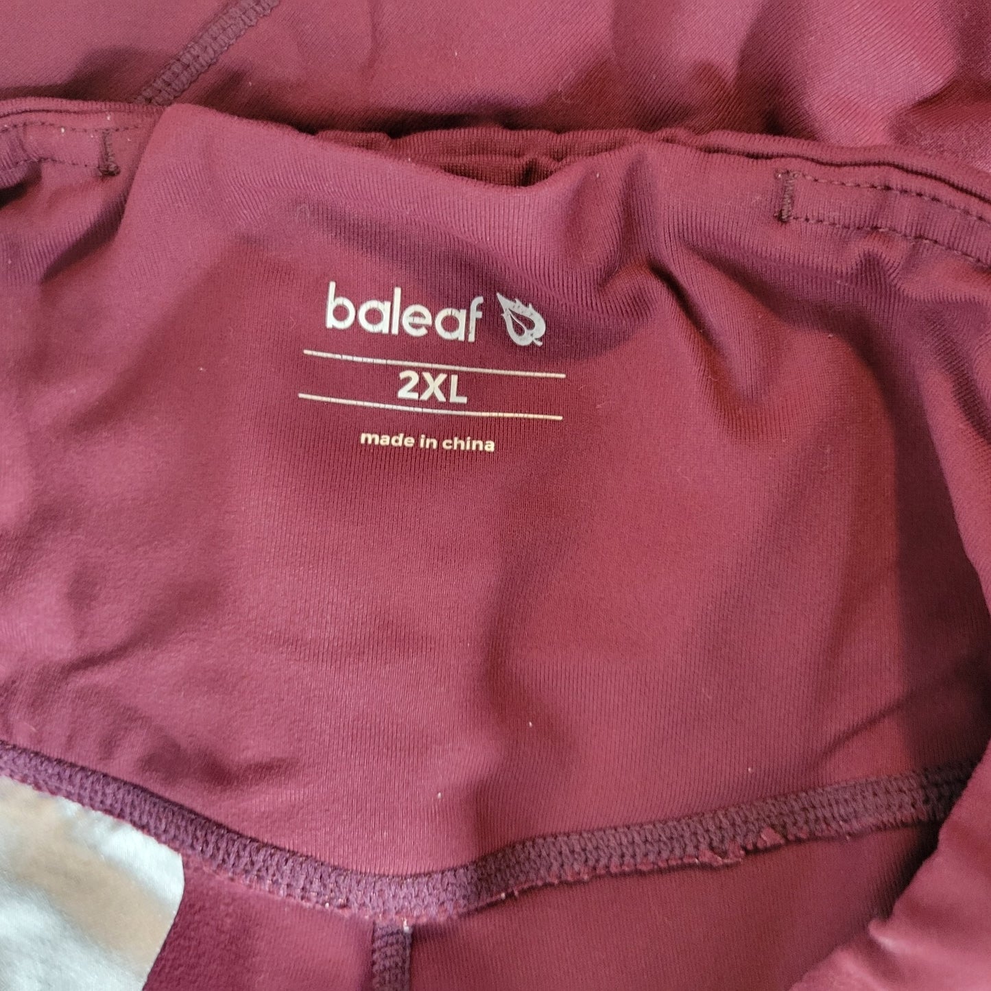 Baleaf Womens Shorts 2XL Plus Leggings Burgundy Activewear Comfy Pockets Workout