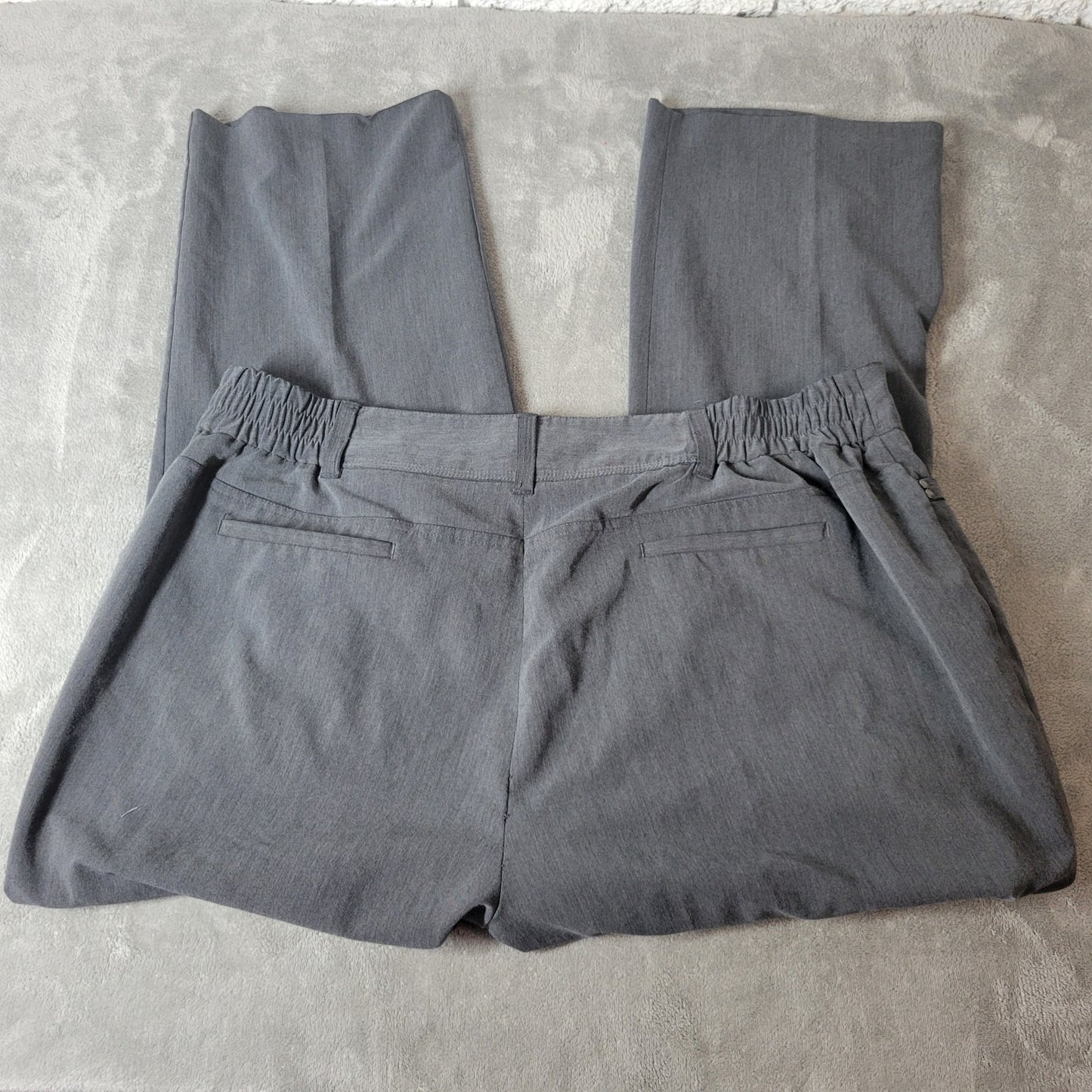 Dress Barn Womens Pants 20 Plus Straight Leg Gray Zip Fly Poly Blend Office