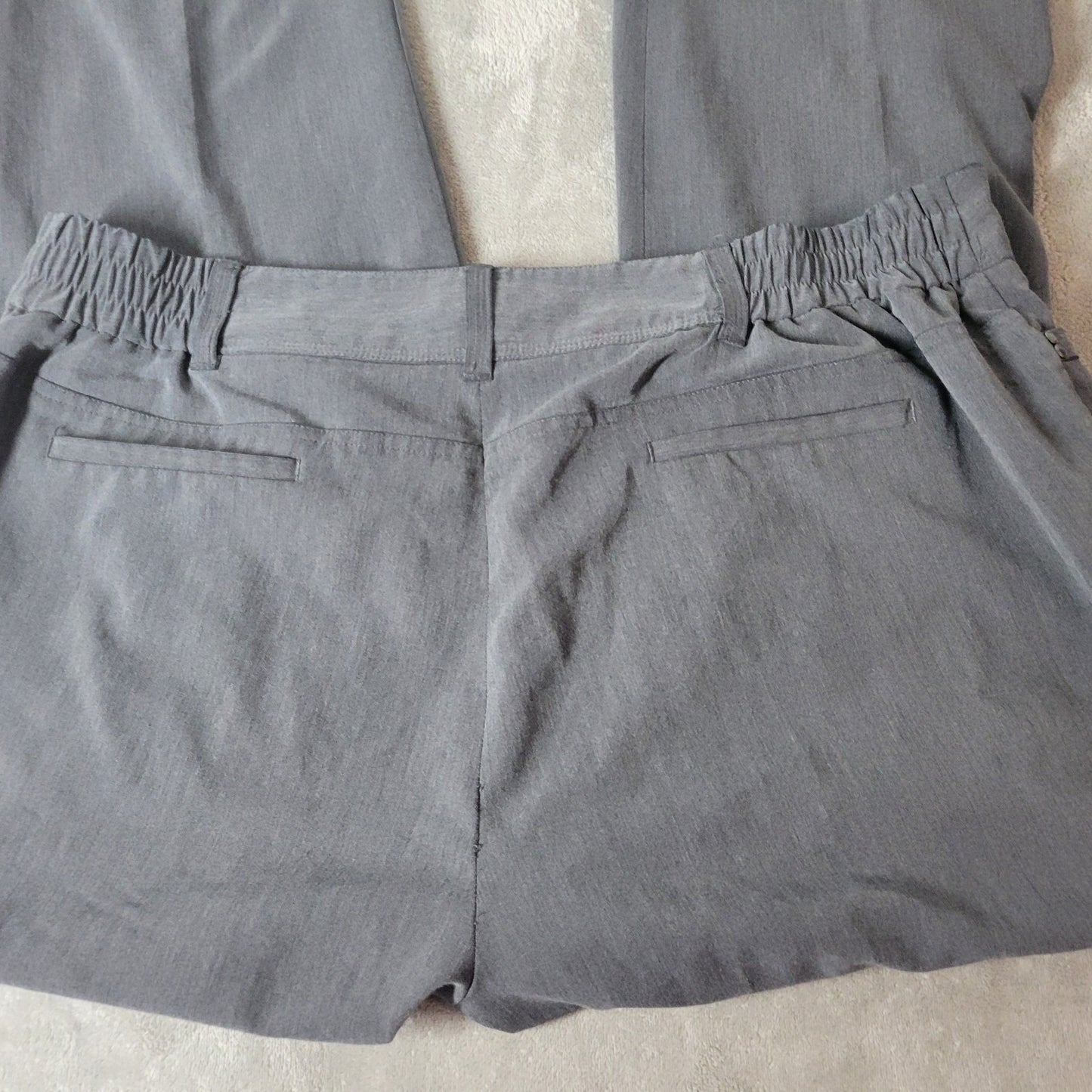 Dress Barn Womens Pants 20 Plus Straight Leg Gray Zip Fly Poly Blend Office