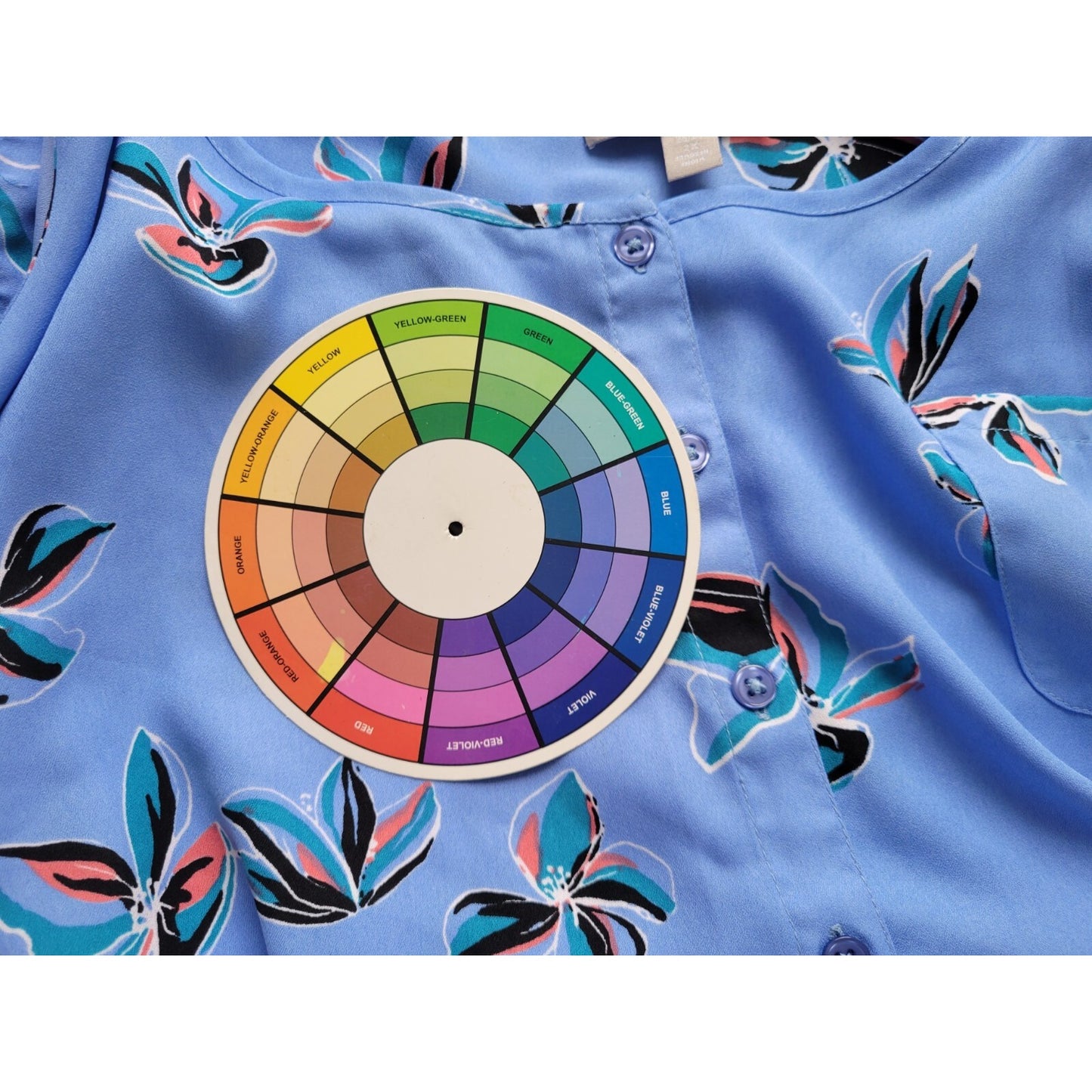 Woman Within Womens Top 2X Plus Sleeveless Blue Floral Polyester Lightweight