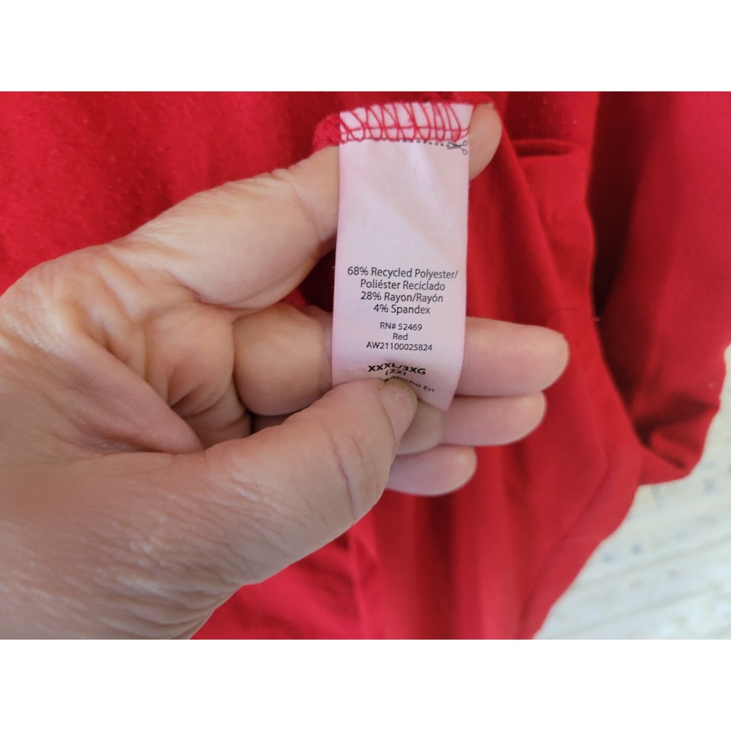 Athletic Works Womens Top XXXL 22 Plus Tee Sleeveless Free Spirit Poly Blend Red