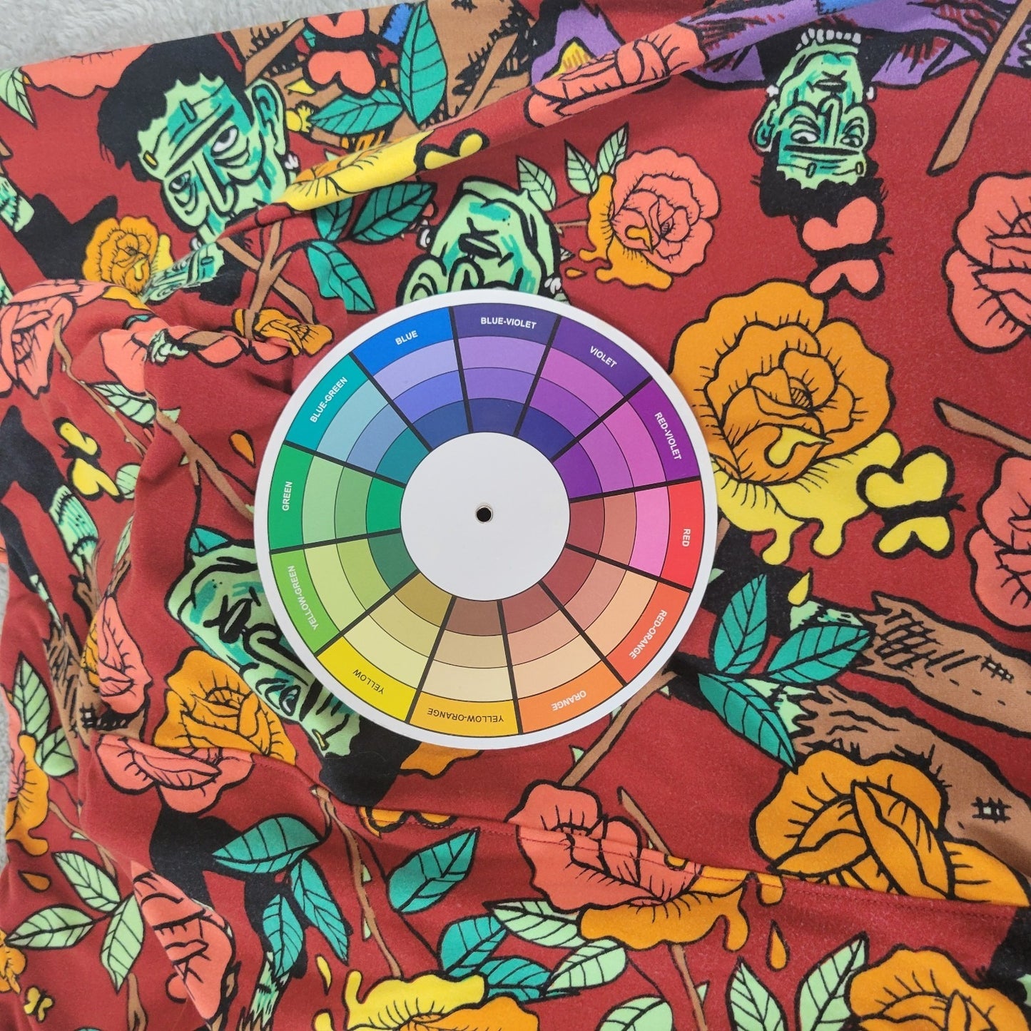 Halloween Lularoe Womens Leggings TC2 Tall Curvy 2 Frankenstein Red Green Active