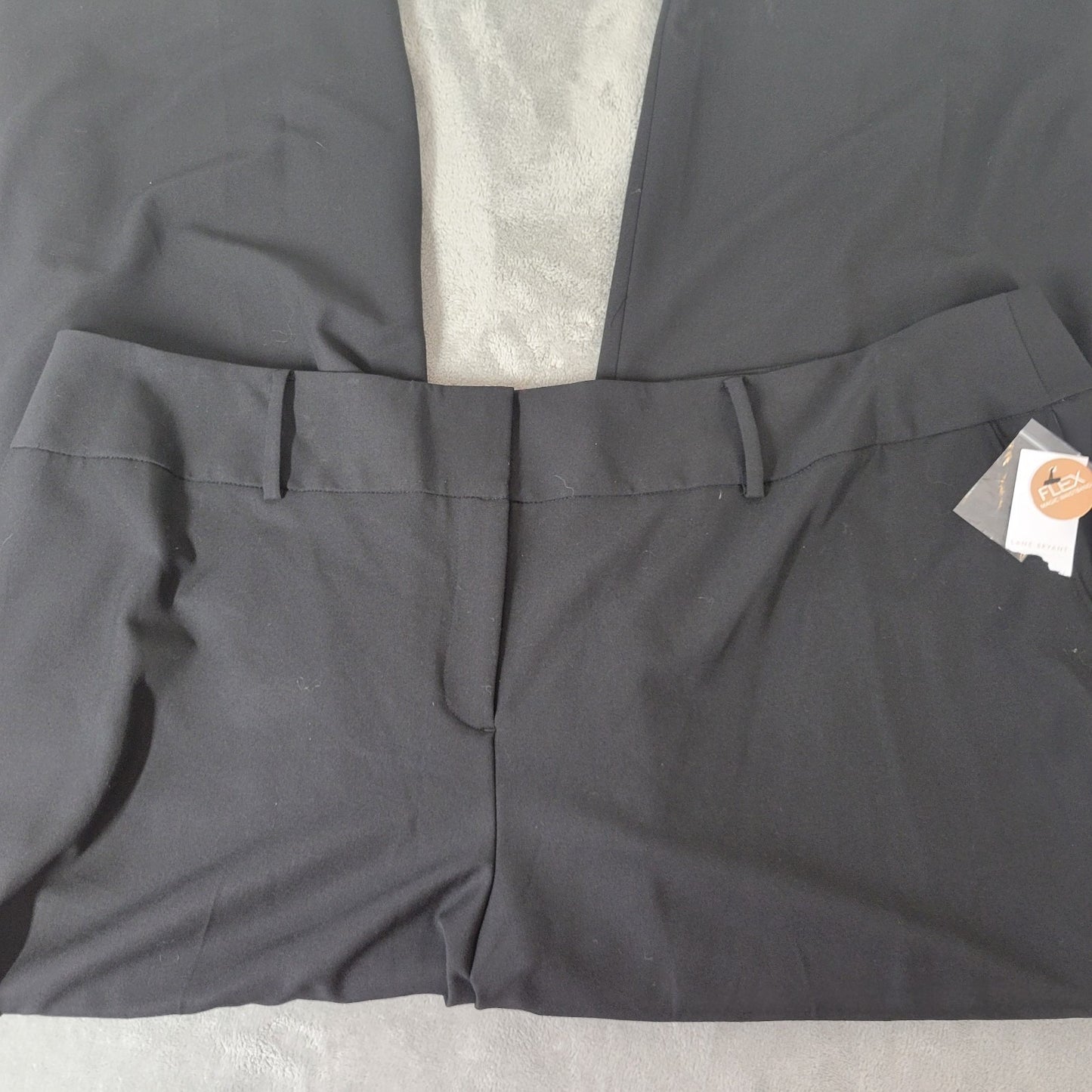 Lane Bryant Womens Pants 28 Plus Black Wide Leg Stretch High Rise Office New