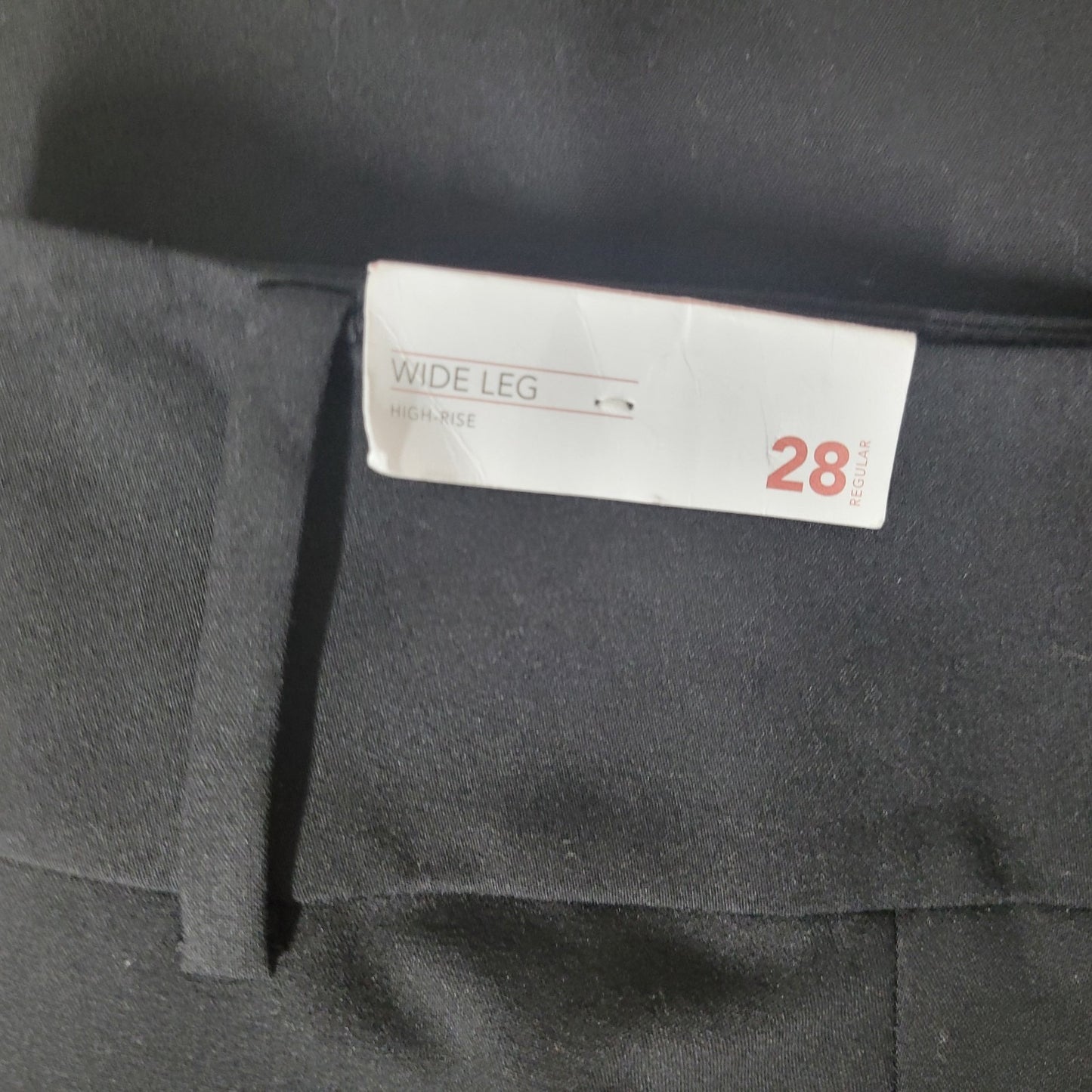 Lane Bryant Womens Pants 28 Plus Black Wide Leg Stretch High Rise Office New