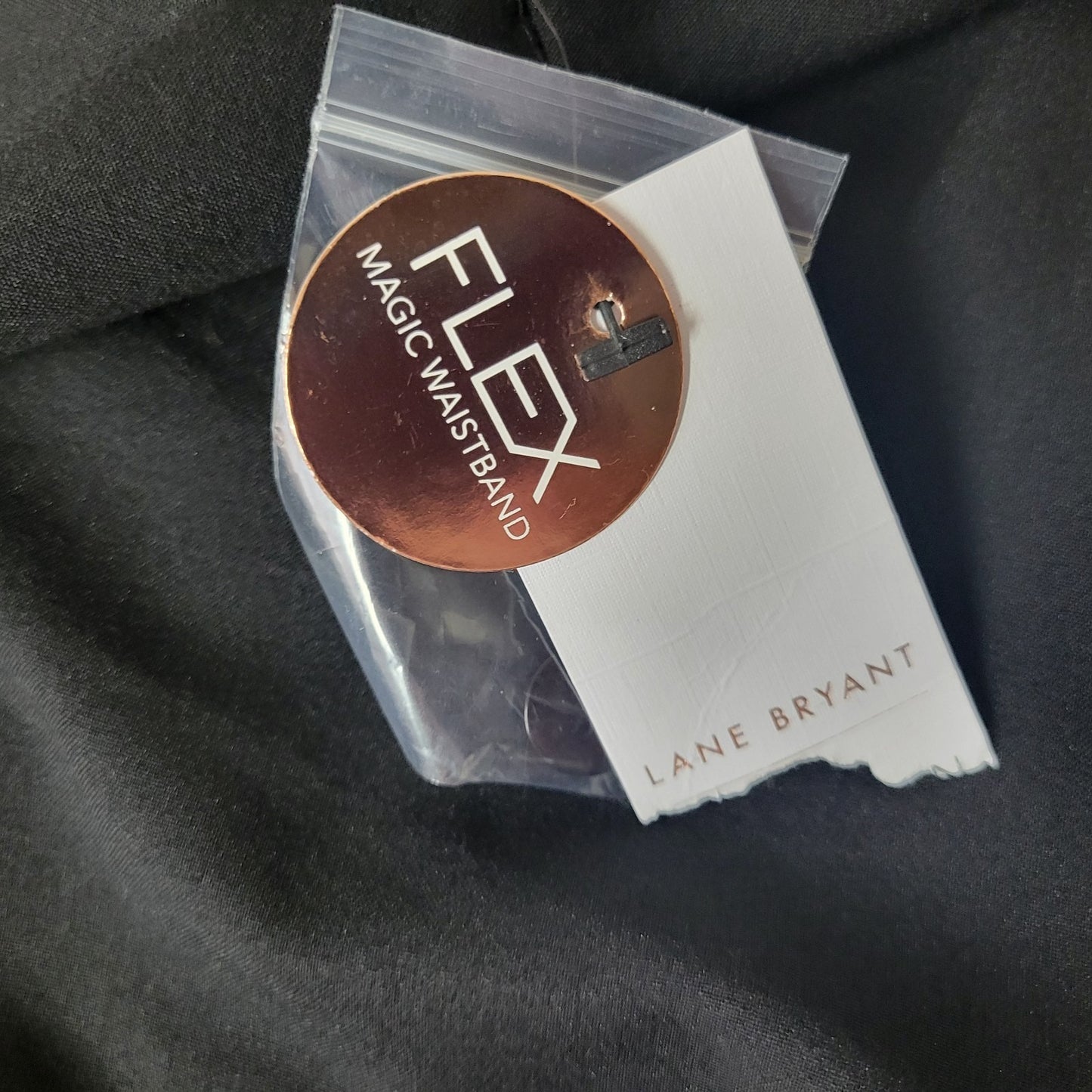 Lane Bryant Womens Pants 28 Plus Black Wide Leg Stretch High Rise Office New