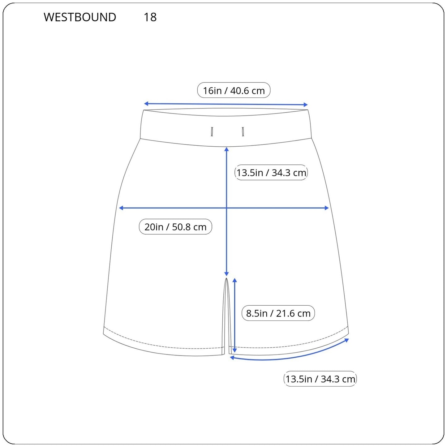 Westbound Womens Shorts 18 Plus Zip Fly Blue Cuff Hem Cotton Casual Pockets