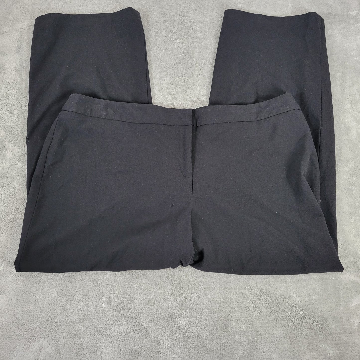 Style Co Womens Pants 20WP Plus Petite Black Zip Fly Poly Blend Office Casual