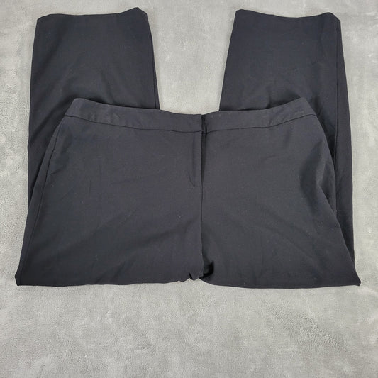 Style Co Womens Pants 20WP Plus Petite Black Zip Fly Poly Blend Office Casual