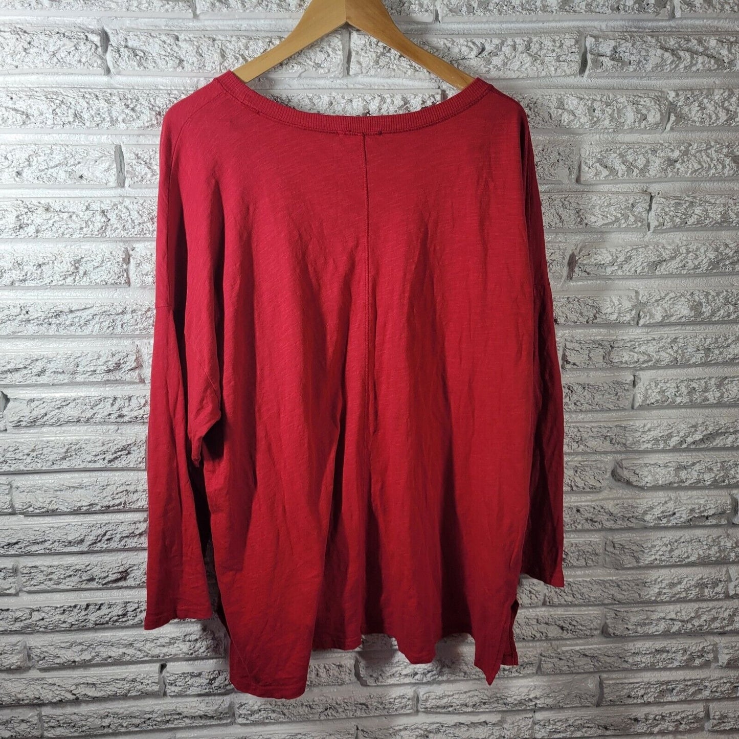 Christmas Jess Jane Womens Top 2X Tee Long Sleeve Poodle Terrier Dog Red Cotton