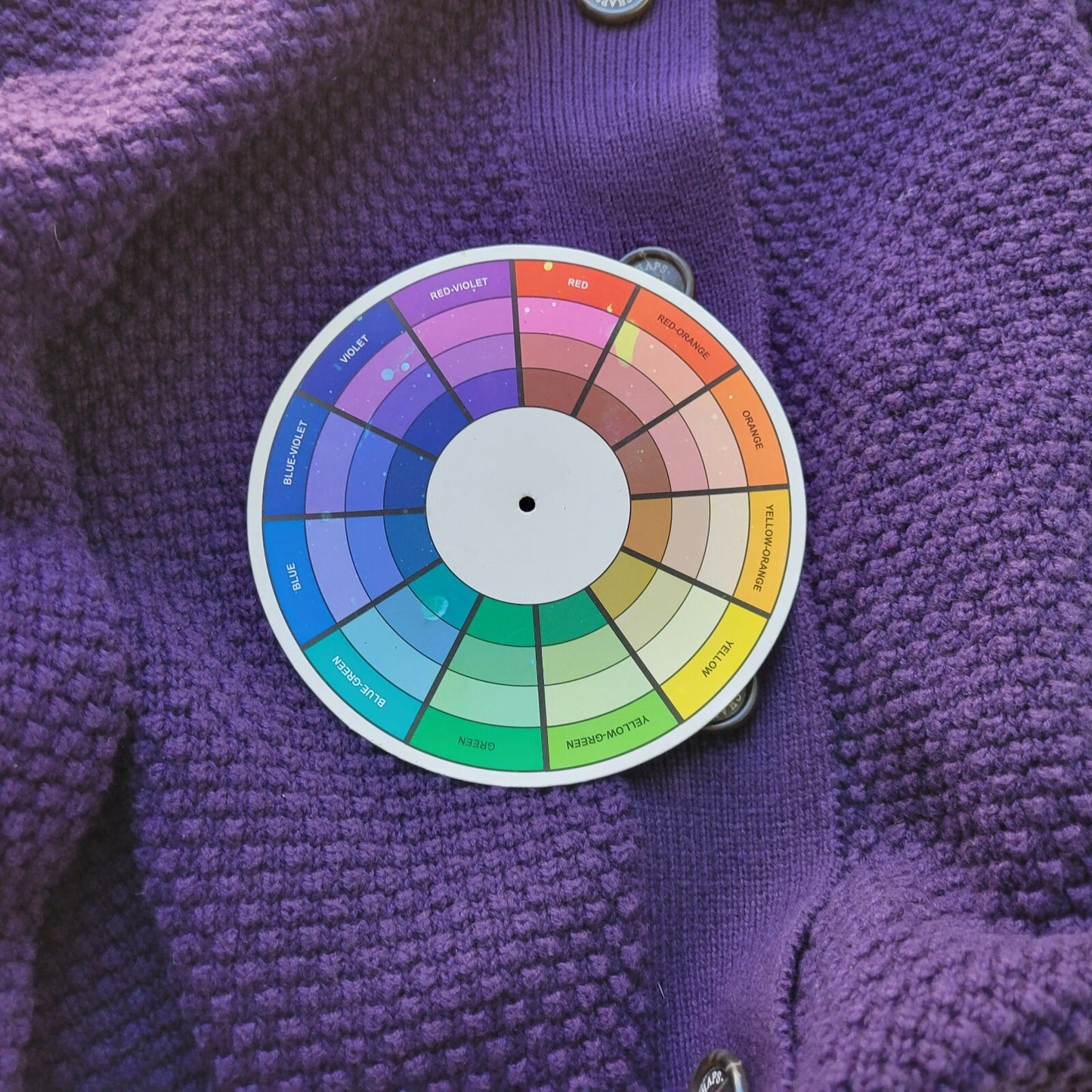 Chaps Womens Sweater 2X Plus 3/4 Sleeve Purple Chunky Knit Cotton Office Casual