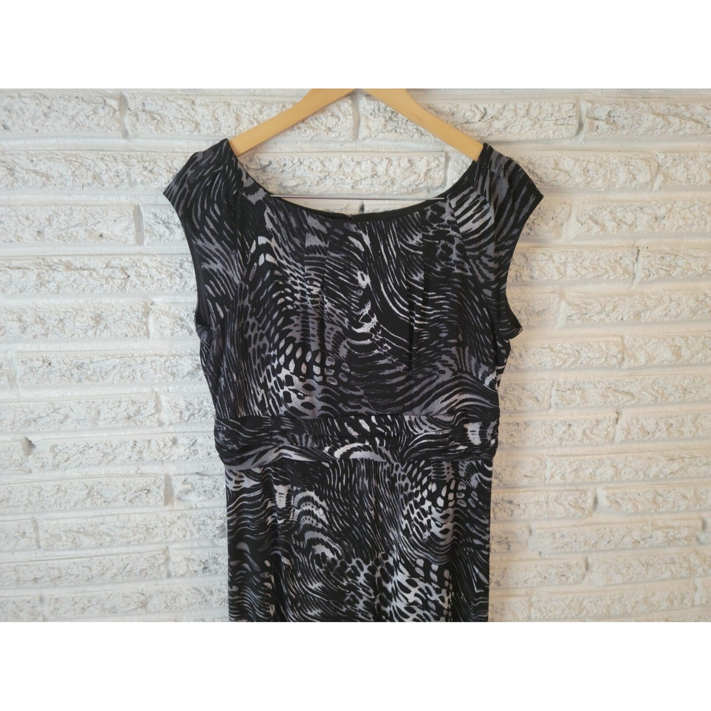 AB Studio Womens Dress Extra Large Mini Sheath Purple Watercolor Keyhole