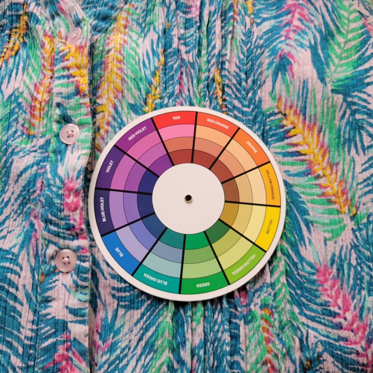 Woman Within Womens Top 2X Plus Roll Tab 3/4 Sleeve Blue Floral Crinkle Pintuck