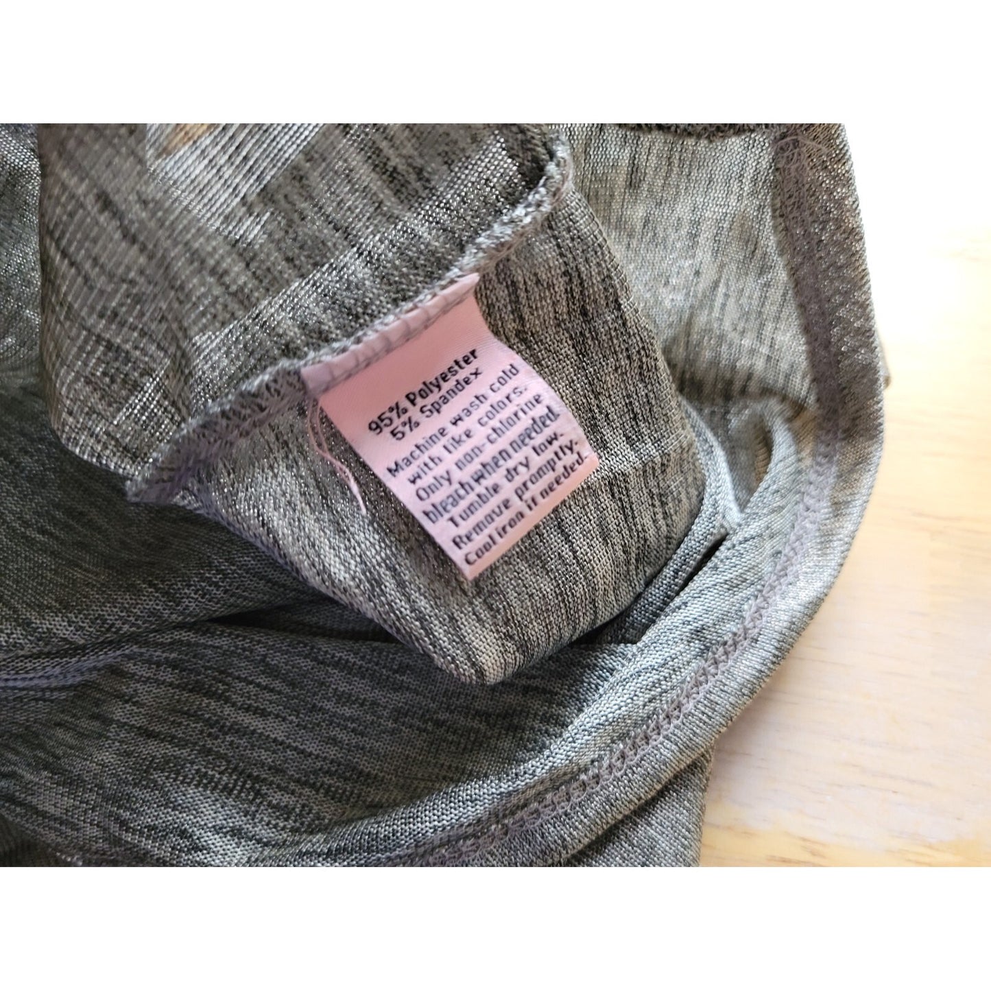 Juicy Couture Womens Top Extra Large Short Cold Shoulder Sleeve Gray Sheer Comfy