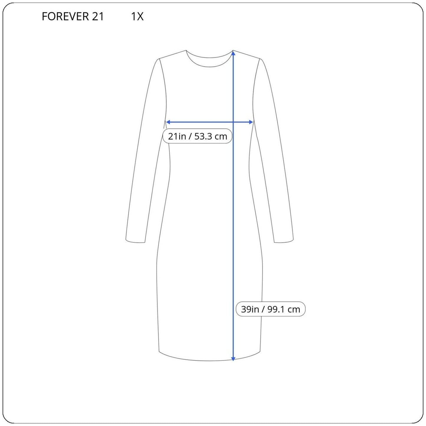 Forever 21 Womens Dress 1X Plus Tunic 3/4 Sleeves Red Geometric Keyhole VNeck