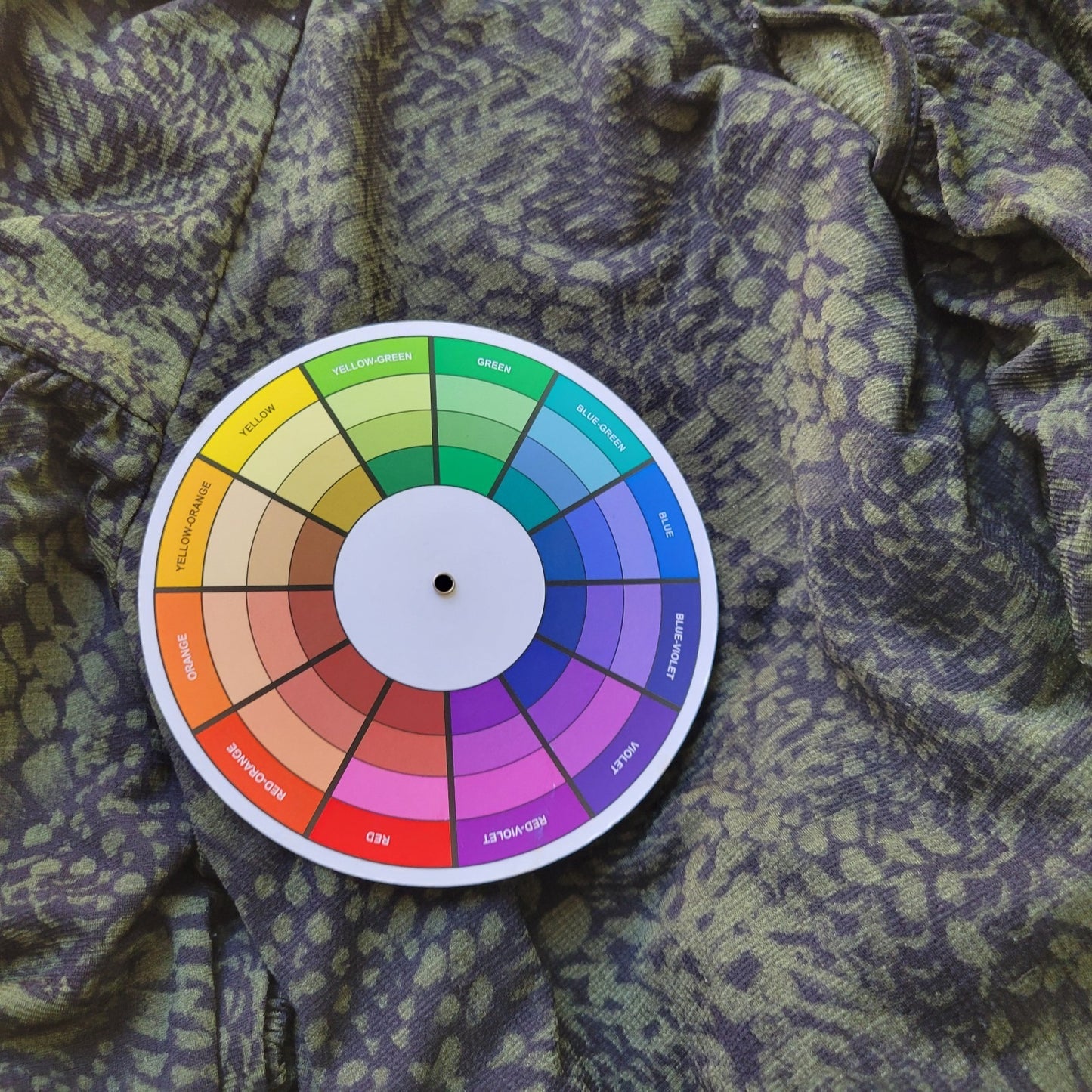 Ava Viv Womens Top 1X Plus Long Sleeve Green Watercolor Poly Blend Office Casual