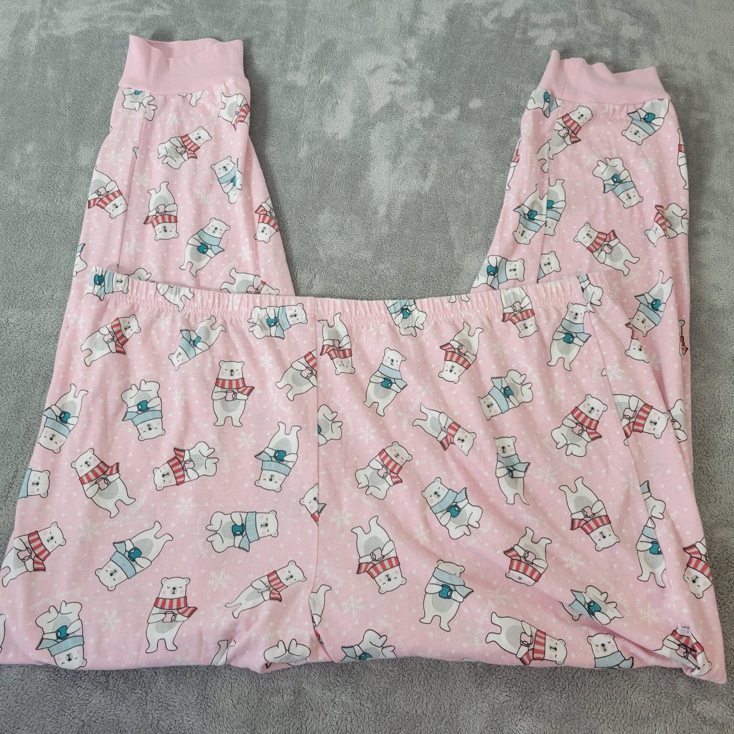 Secret Treasures Womens Pajama Pants 2X Plus Polar Bears All Over Pink Lounge