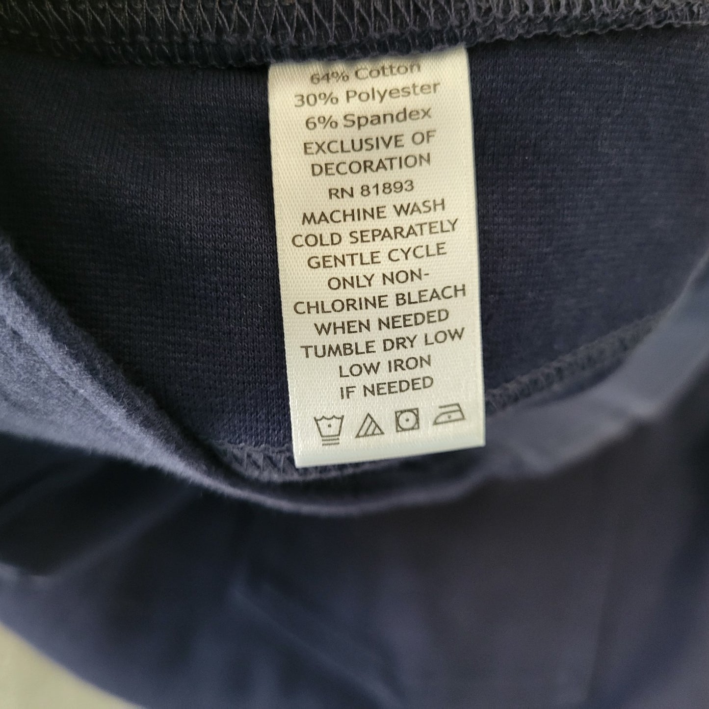 Liz Claiborne Womens Pants 3XP Plus Petite Capri Blue Cotton Blend Comfy Casual