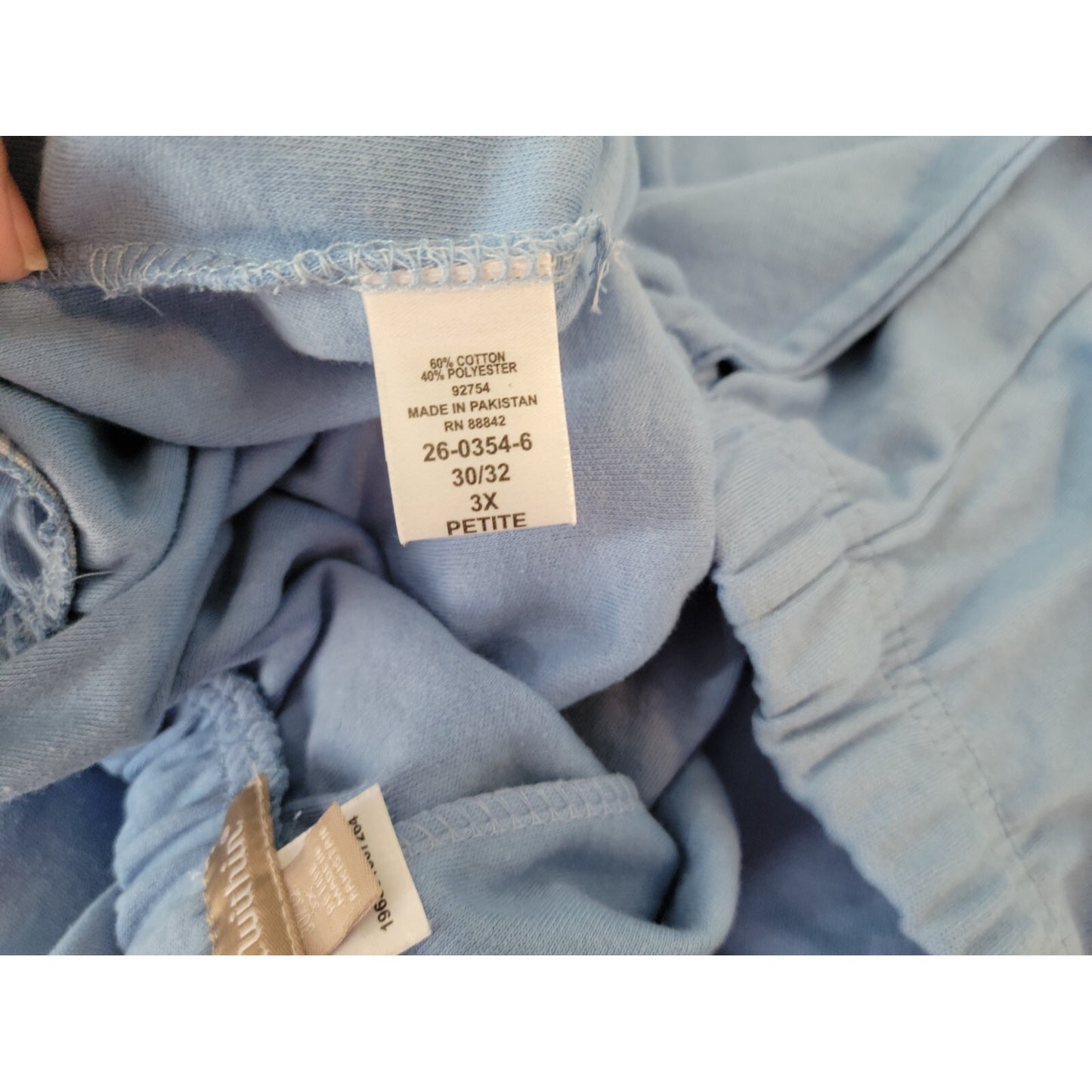 Woman Within Women Pants 3XP Plus Petite Jogger Blue Comfort Waist Loungewear