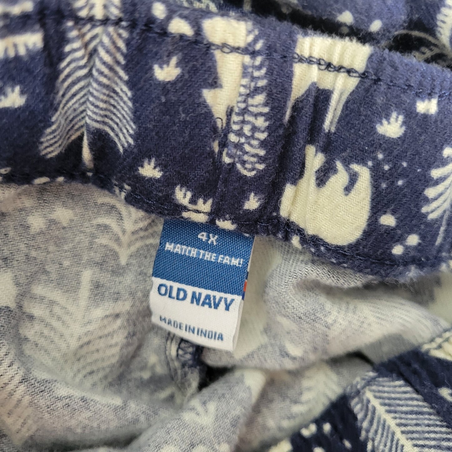 Christmas Old Navy Womens Pajama Pants 4X Plus Cropped Blue Lightweight Cotton