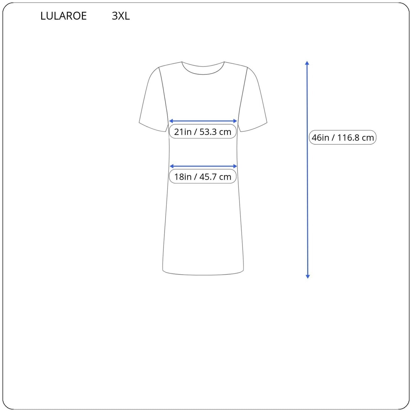 Lularoe Women Dress 3XL Plus Fit Flare Blue Red Geometric Knit Poly Blend Comfy