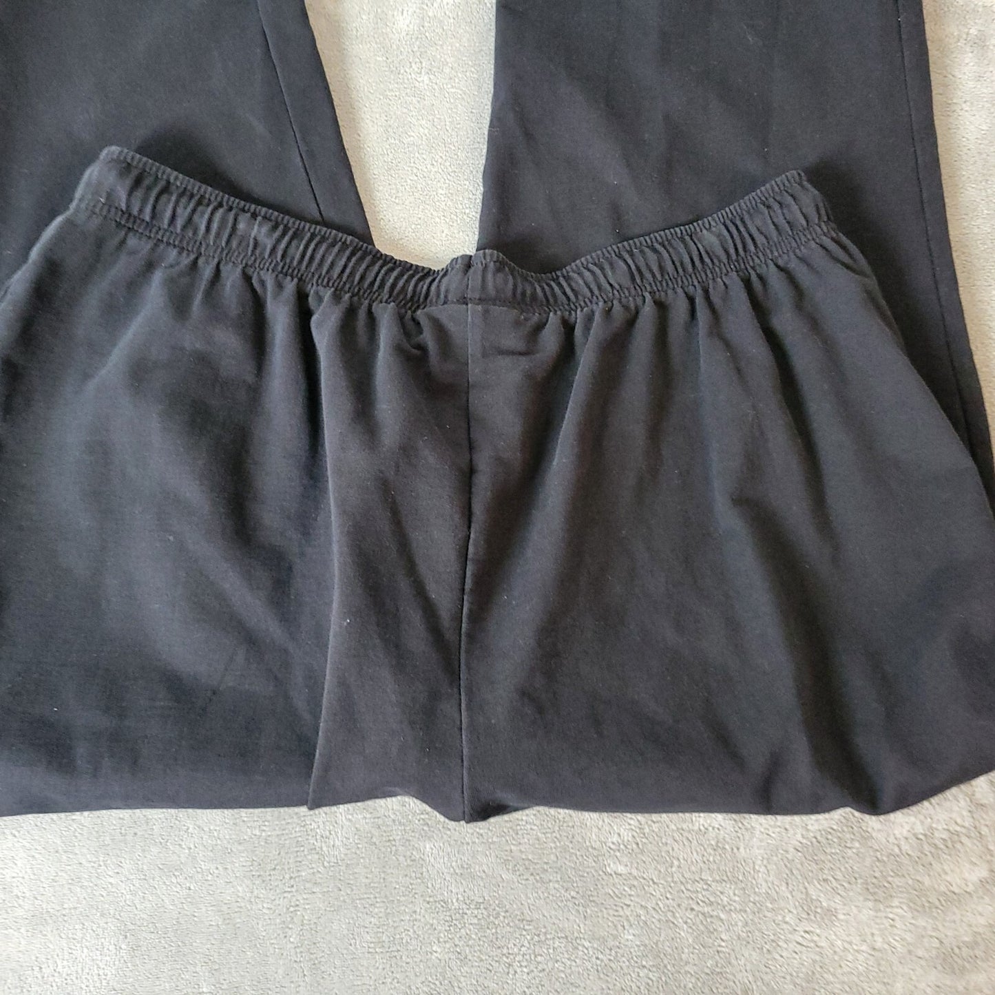 Dress Barn Womens Pants 18 20 Plus Capri Pull On Cotton Black Jogger Drawstring