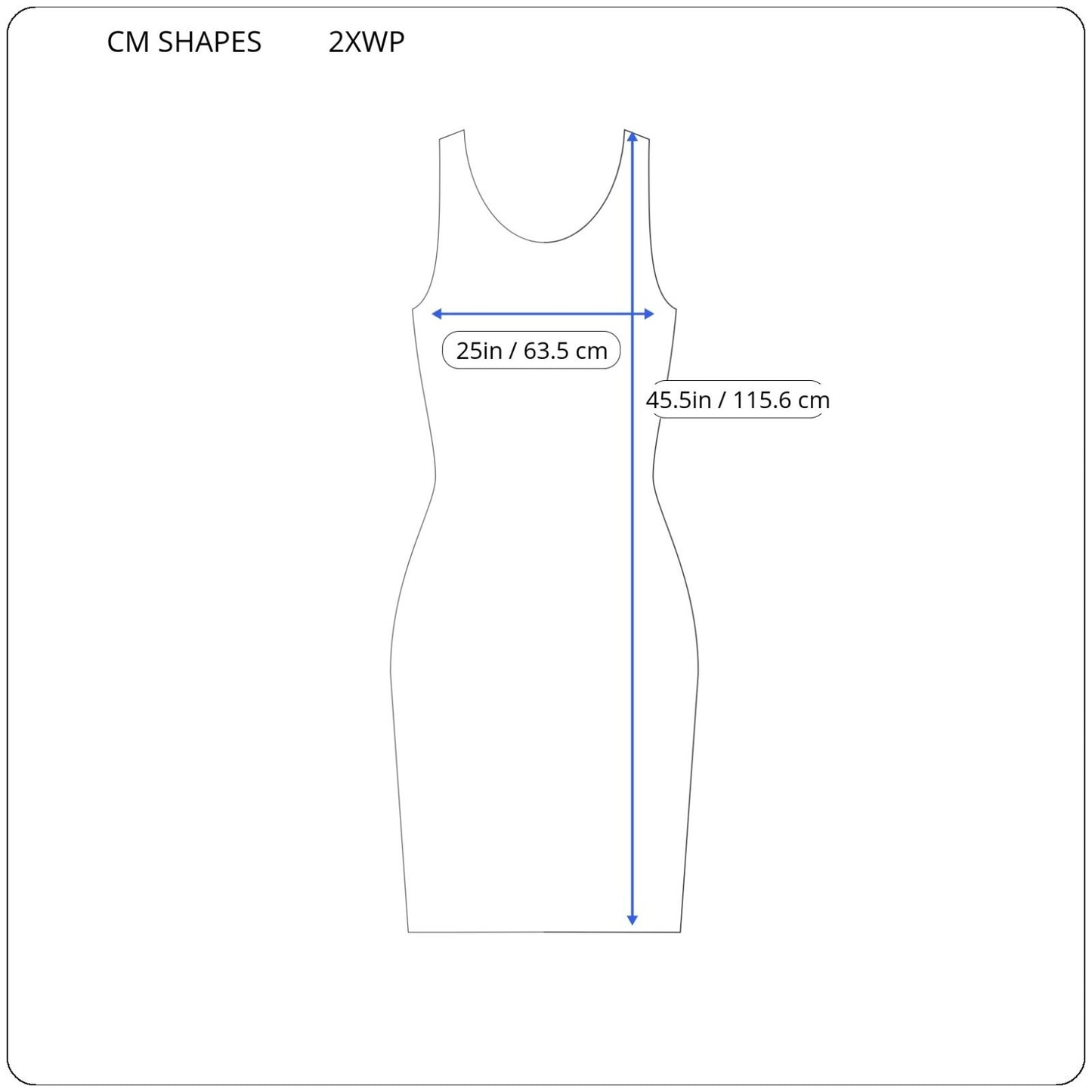 CM Shapes Women Dress 2XWP Plus Petite with Sheer Crepe Overlay Top Slits Blue