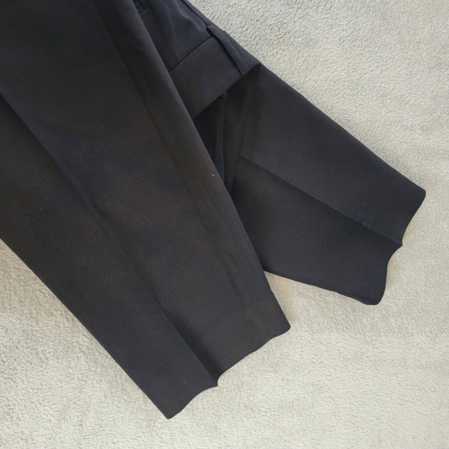 Roz Ali Womens Pants 16W Plus Cropped Zip Fly Black Cotton Blend Office Casual